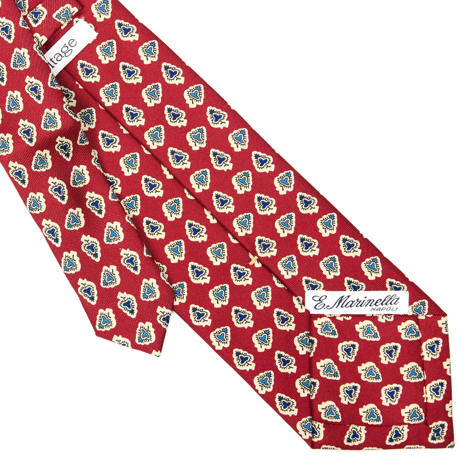 BURGUNDY EXTRA LONG SILK TIE - Image 4