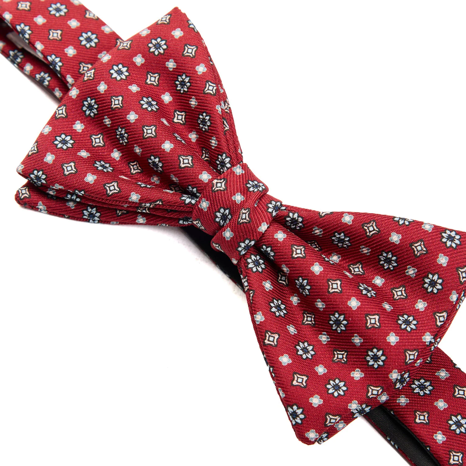 BURGUNDY PRE-KNOTTED SILK BOWTIE - Image 2