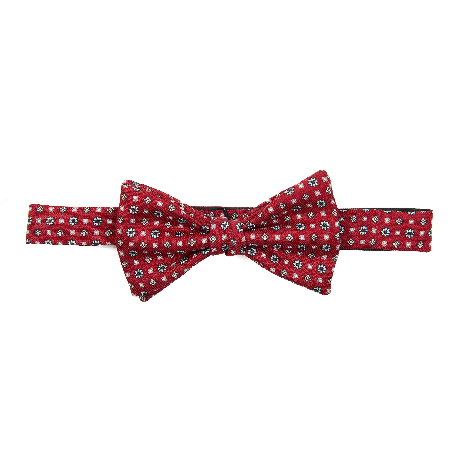 BURGUNDY PRE-KNOTTED SILK BOWTIE - Image 3
