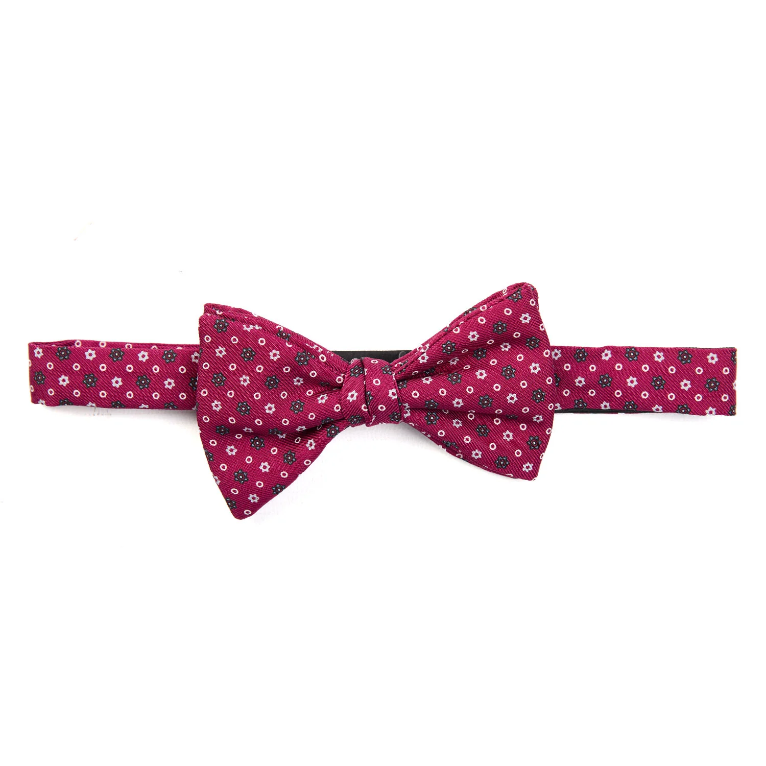 BURGUNDY PRE-KNOTTED SILK BOWTIE - Image 3