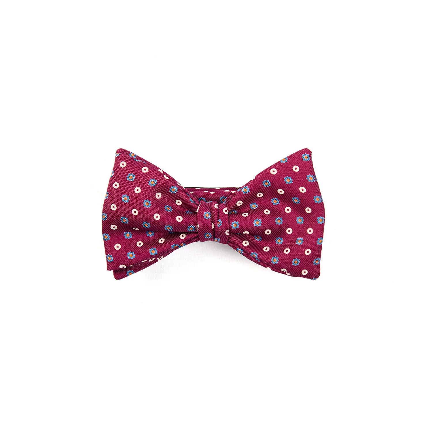 BURGUNDY PRE-KNOTTED SILK BOWTIE