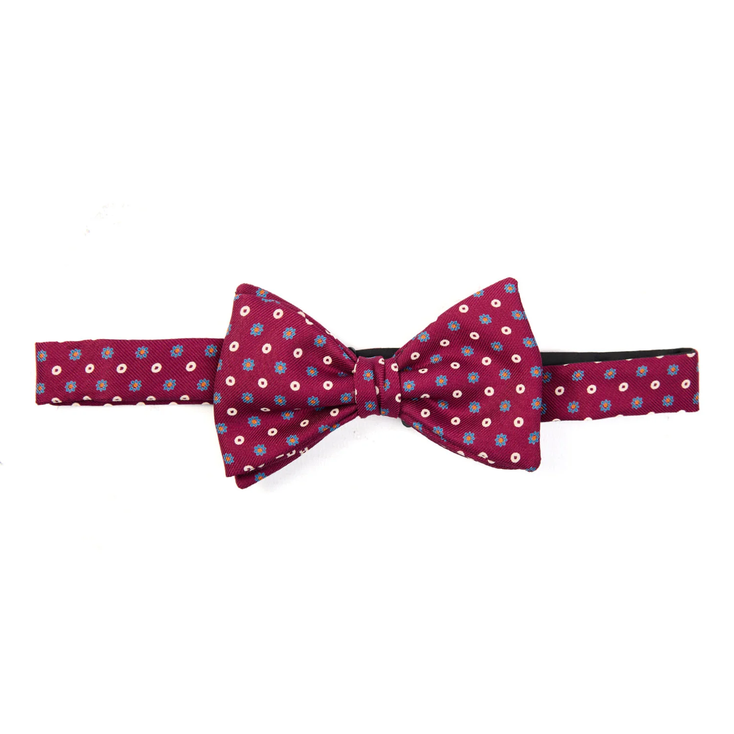 BURGUNDY PRE-KNOTTED SILK BOWTIE - Image 3