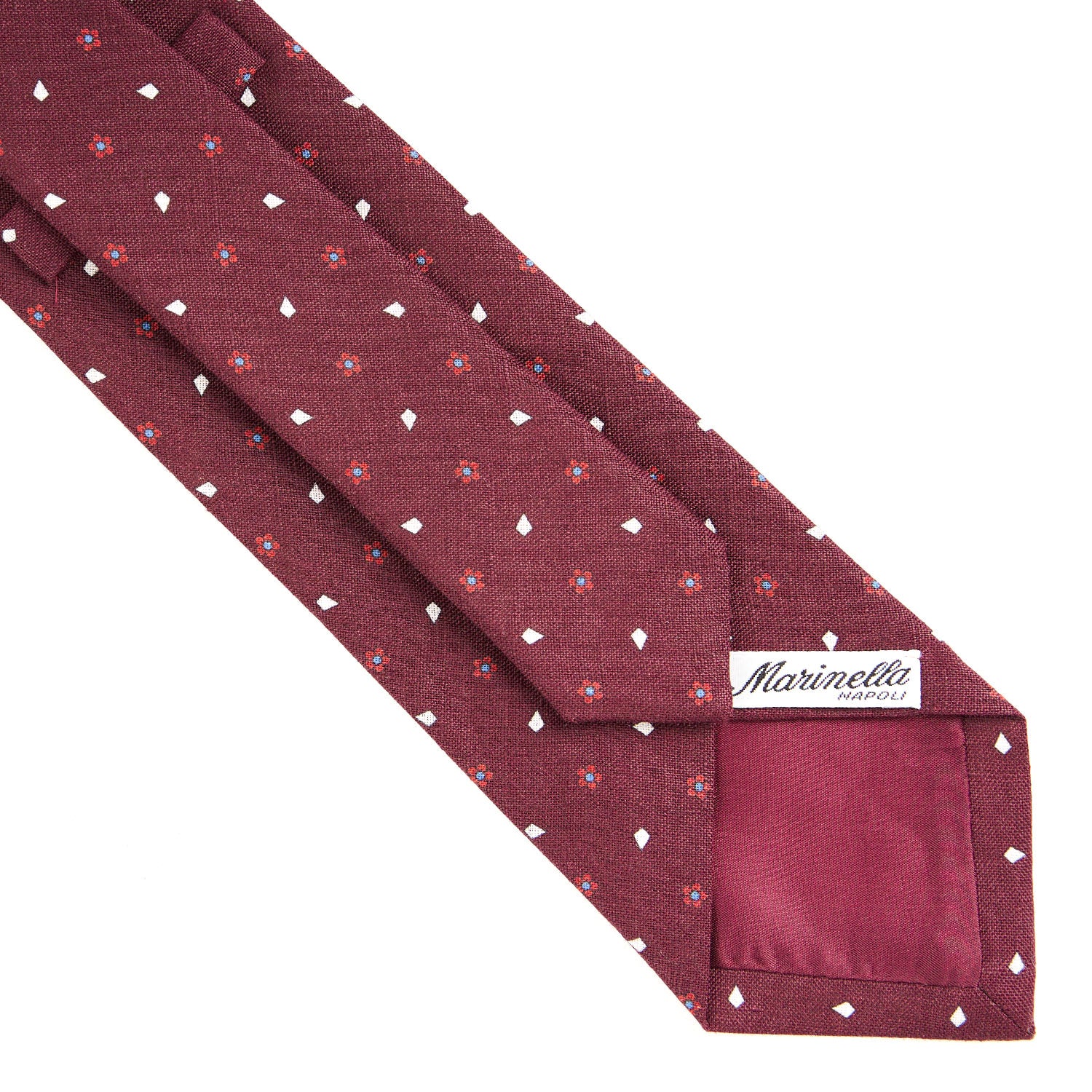 BURGUNDY SARTORIAL COTTON AND SILK TIE - Image 4
