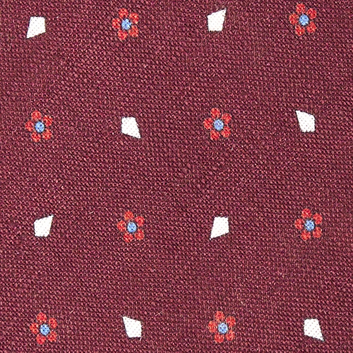 BURGUNDY SARTORIAL COTTON AND SILK TIE - Image 5