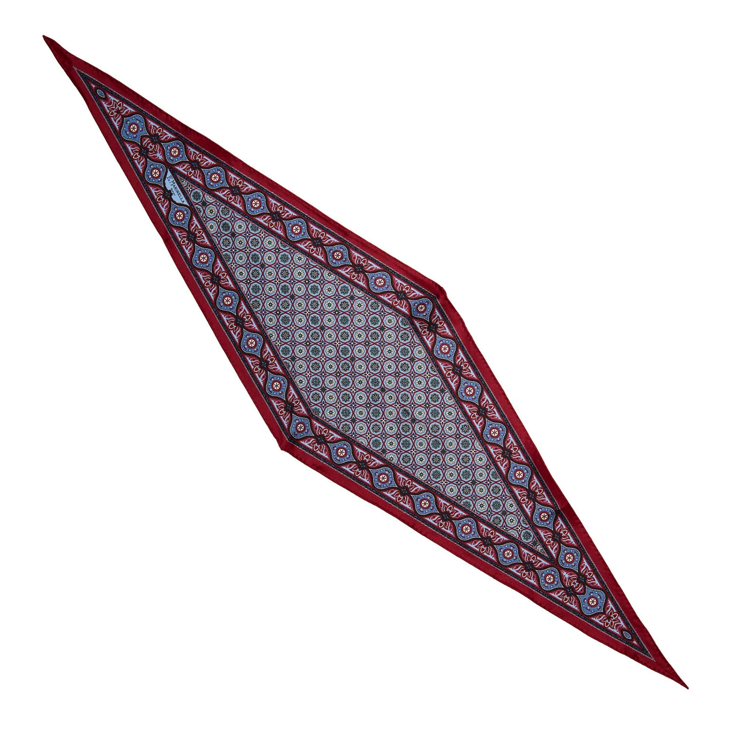 BURGUNDY SILK DIAMOND SHAPE SCARF