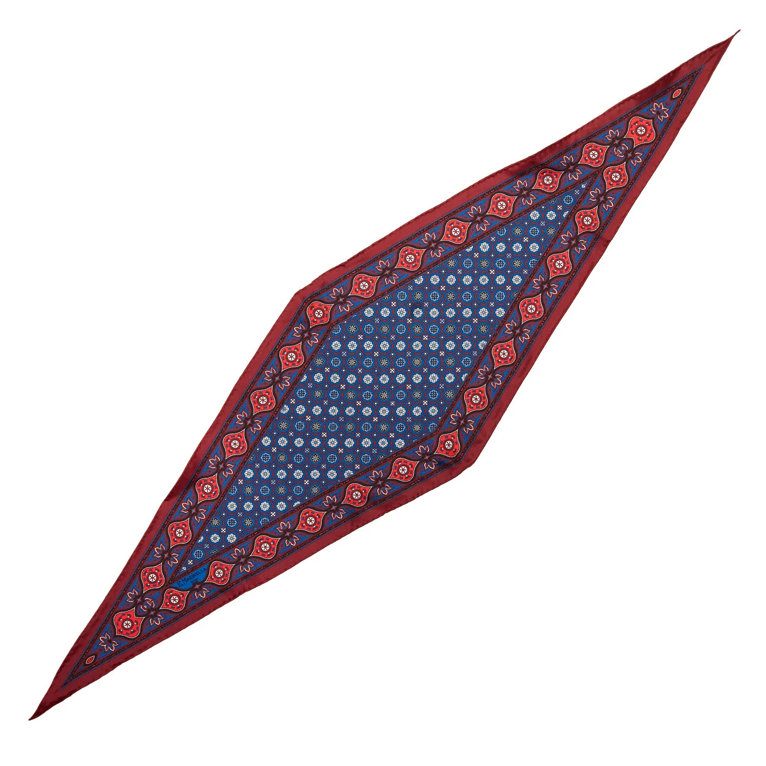 BURGUNDY SILK DIAMOND SHAPE SCARF