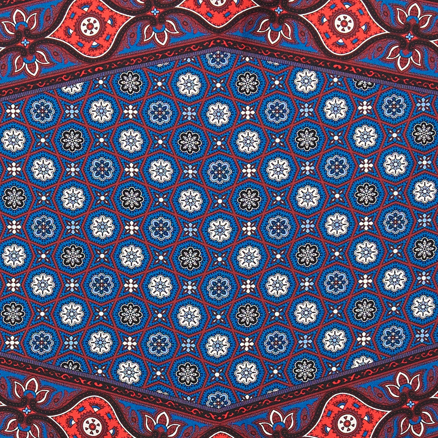 BURGUNDY SILK DIAMOND SHAPE SCARF - Image 4