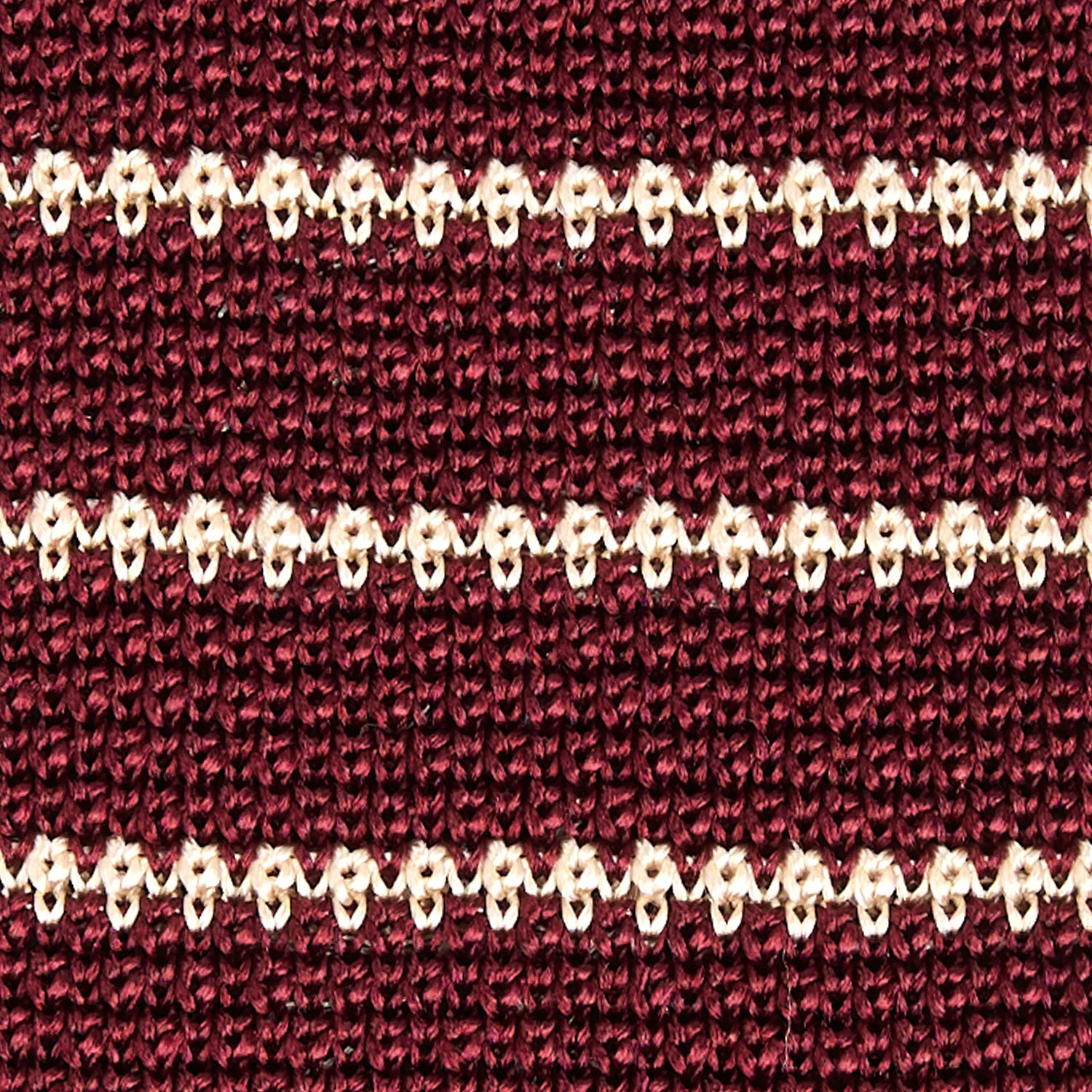 BURGUNDY SILK KNITTED TIE - Image 4