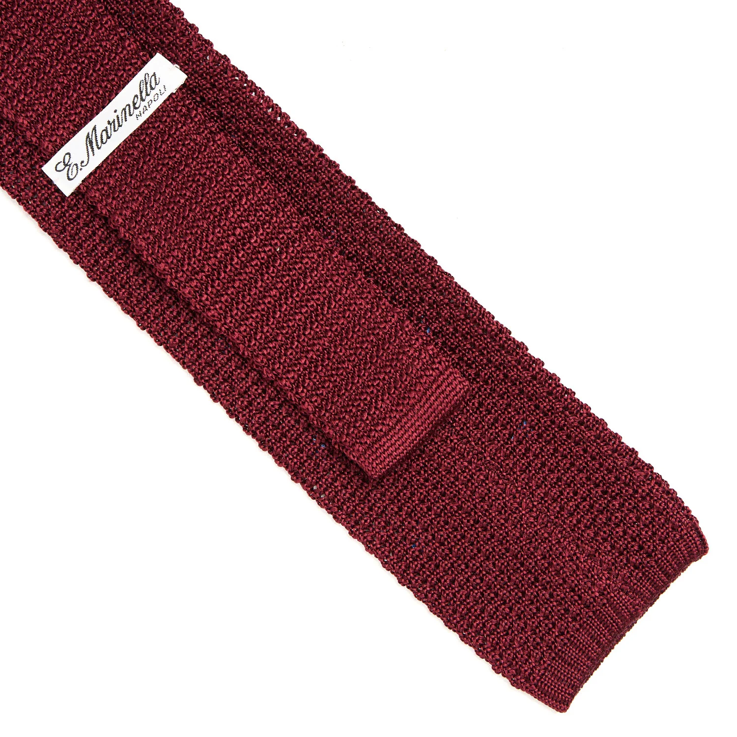 BURGUNDY SILK KNITTED TIE - Image 3