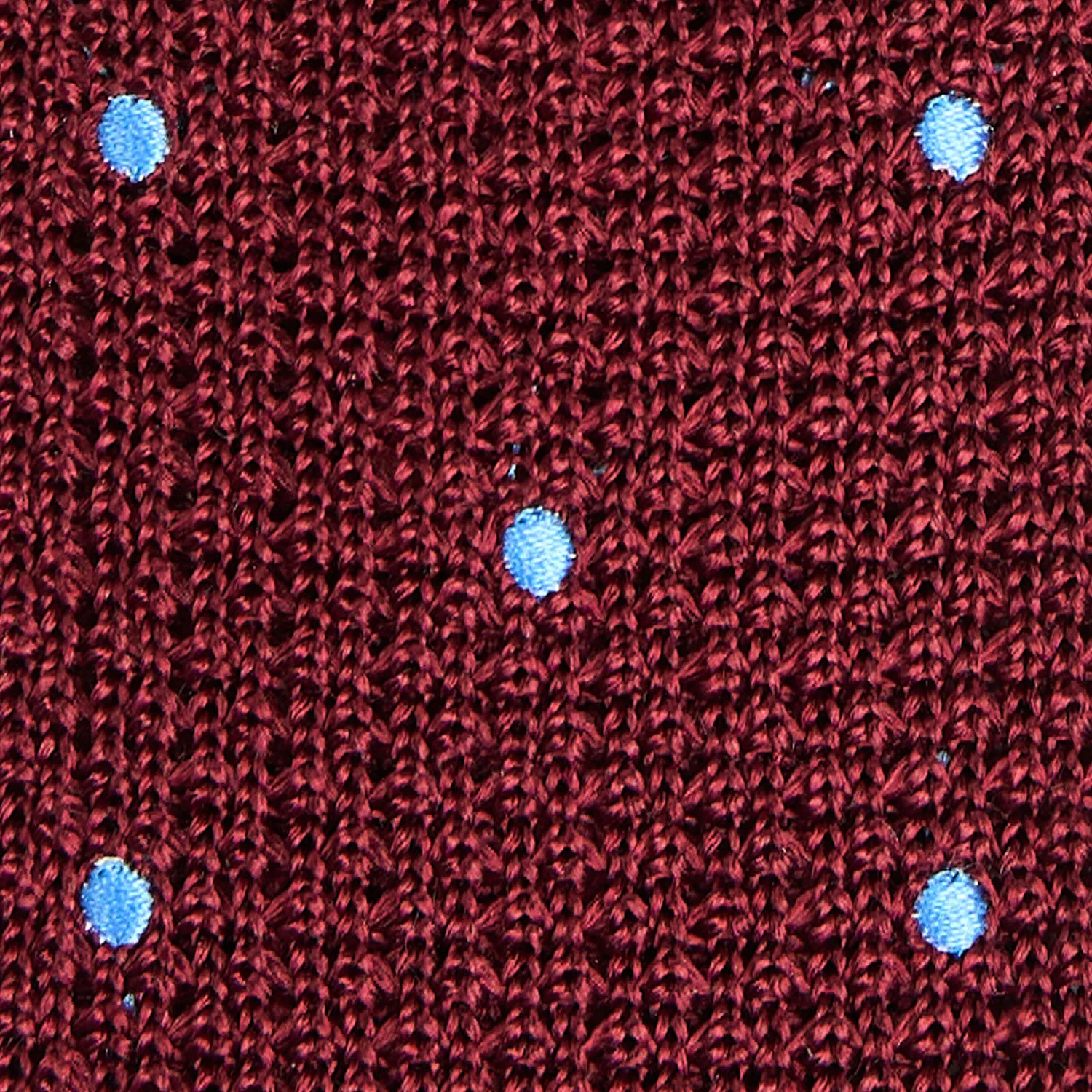 BURGUNDY SILK KNITTED TIE - Image 4
