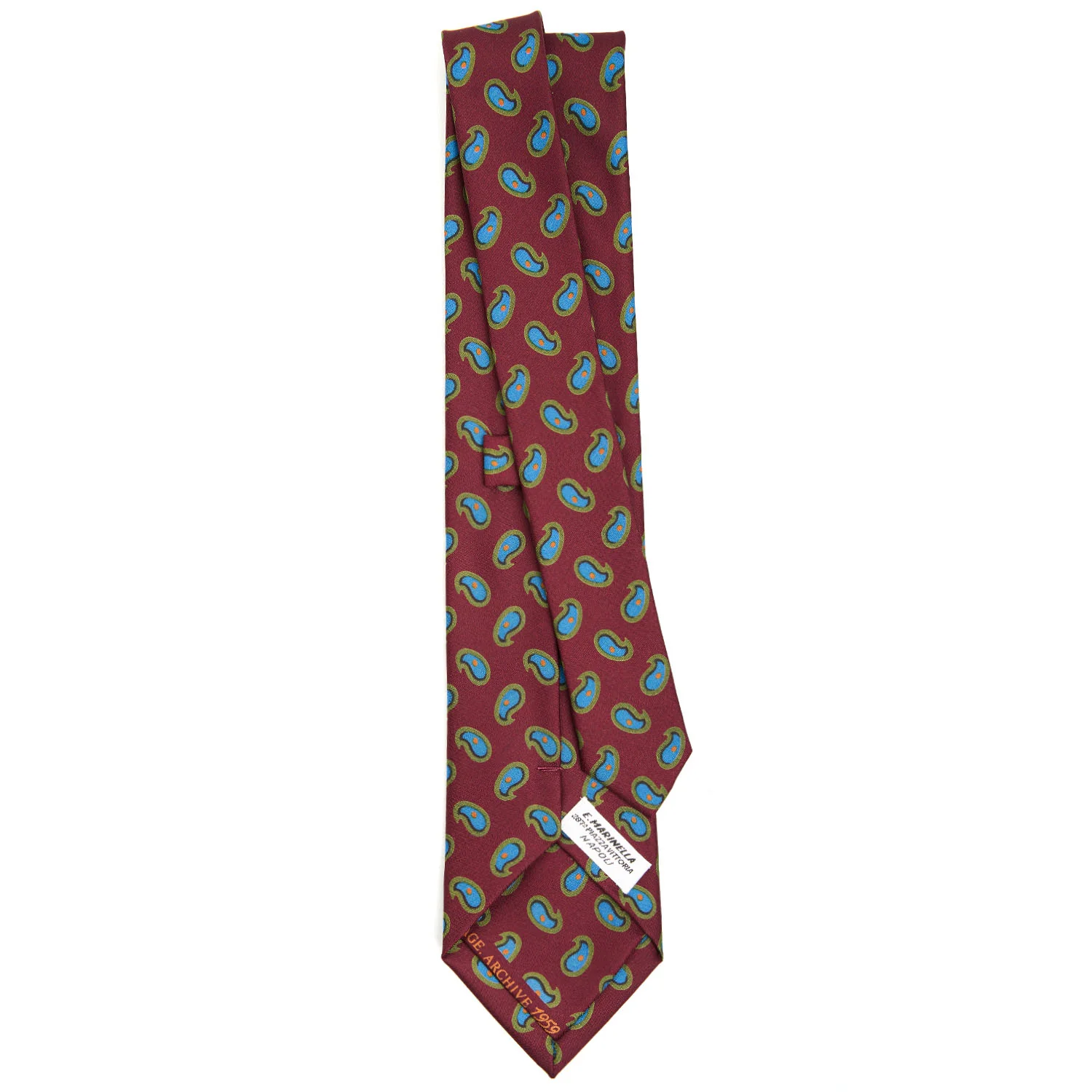 BURGUNDY SILK TIE - Image 3