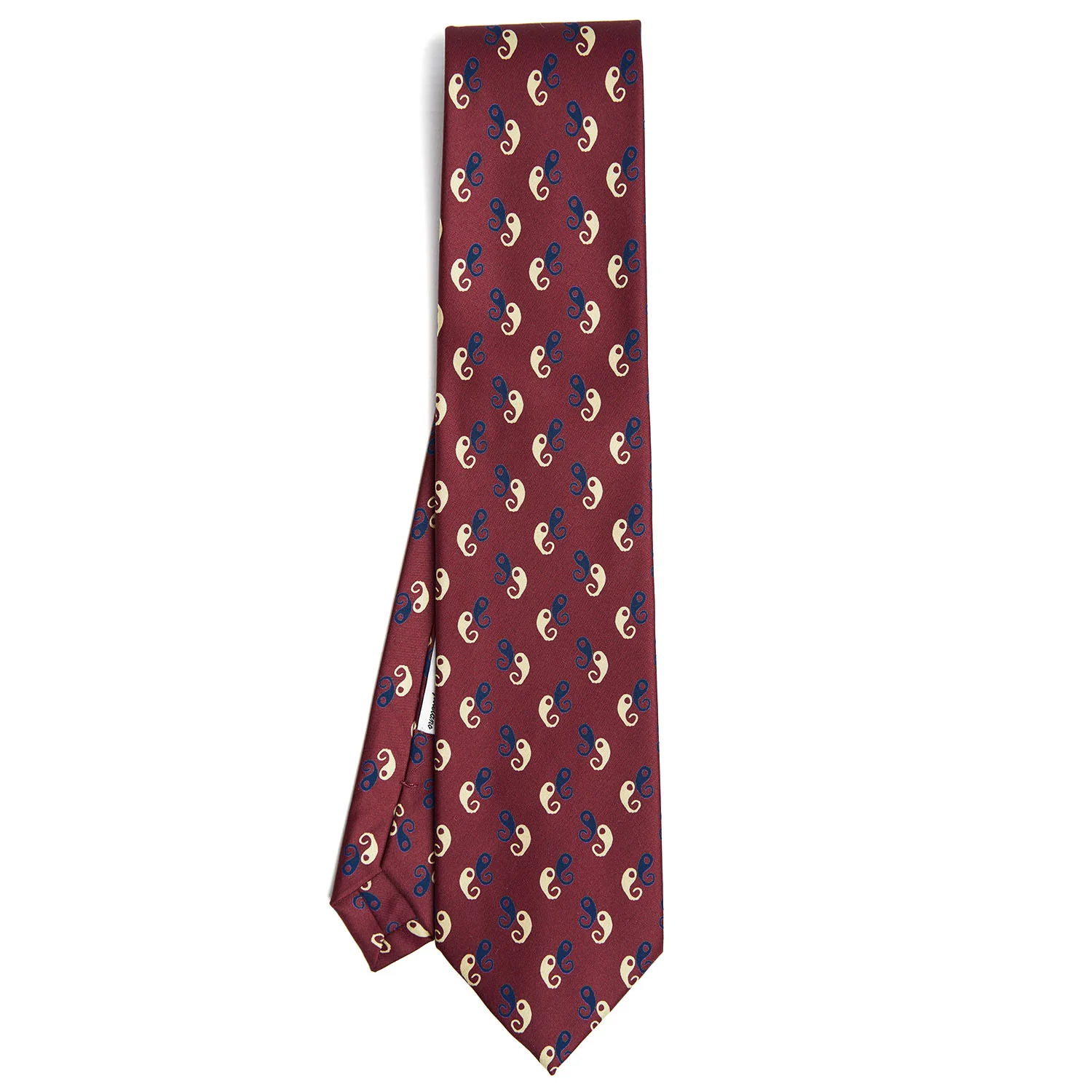 BURGUNDY SILK TIE - Image 2