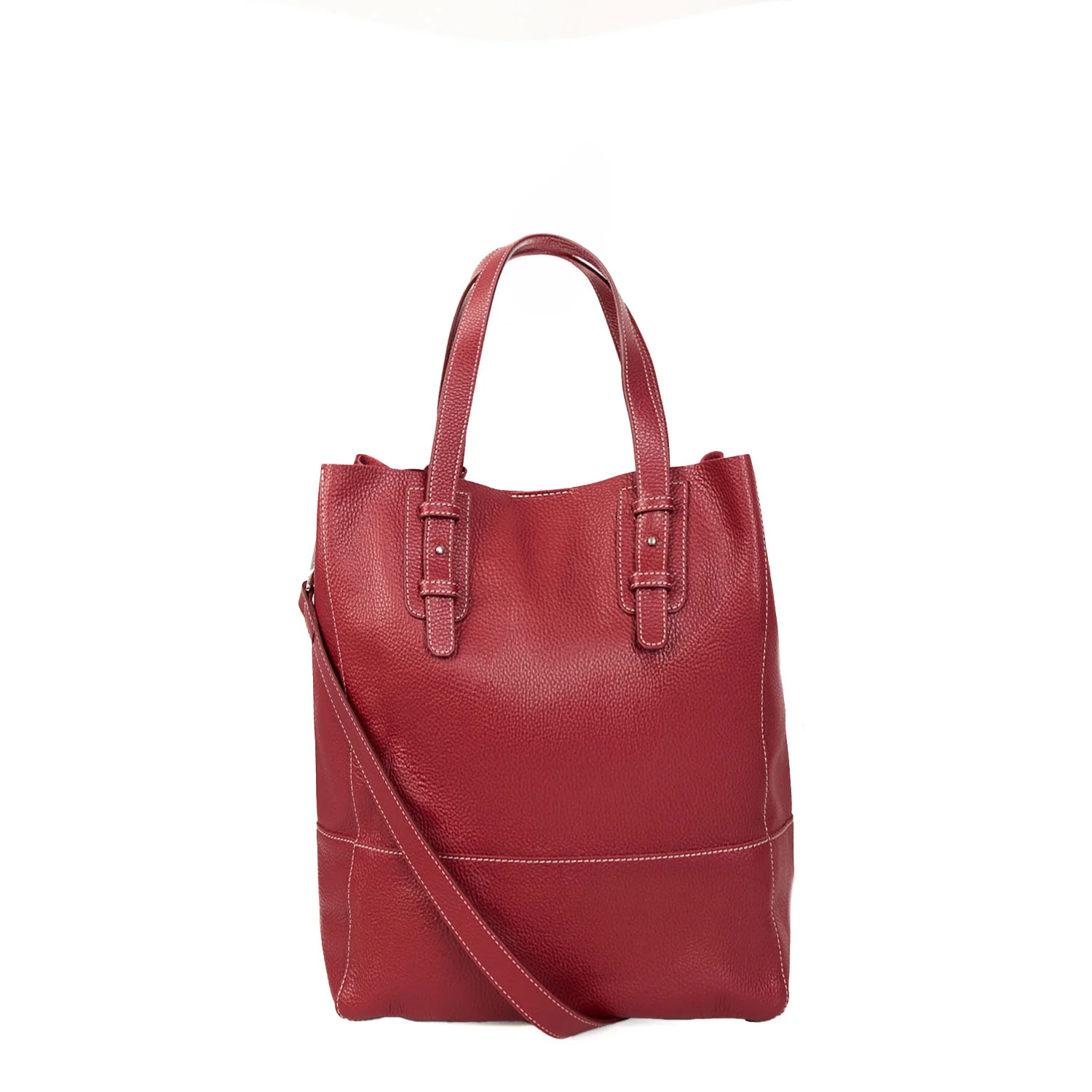 BURGUNDY SLOUCHY BAG - Image 3