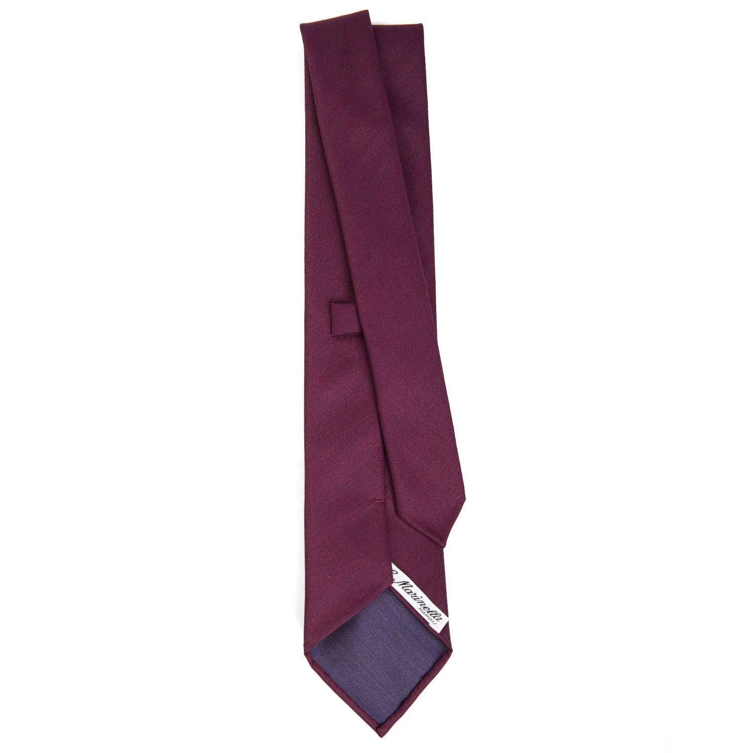 BURGUNDY VIOLET CLASSIC UNLINED WOOL TIE - Image 3