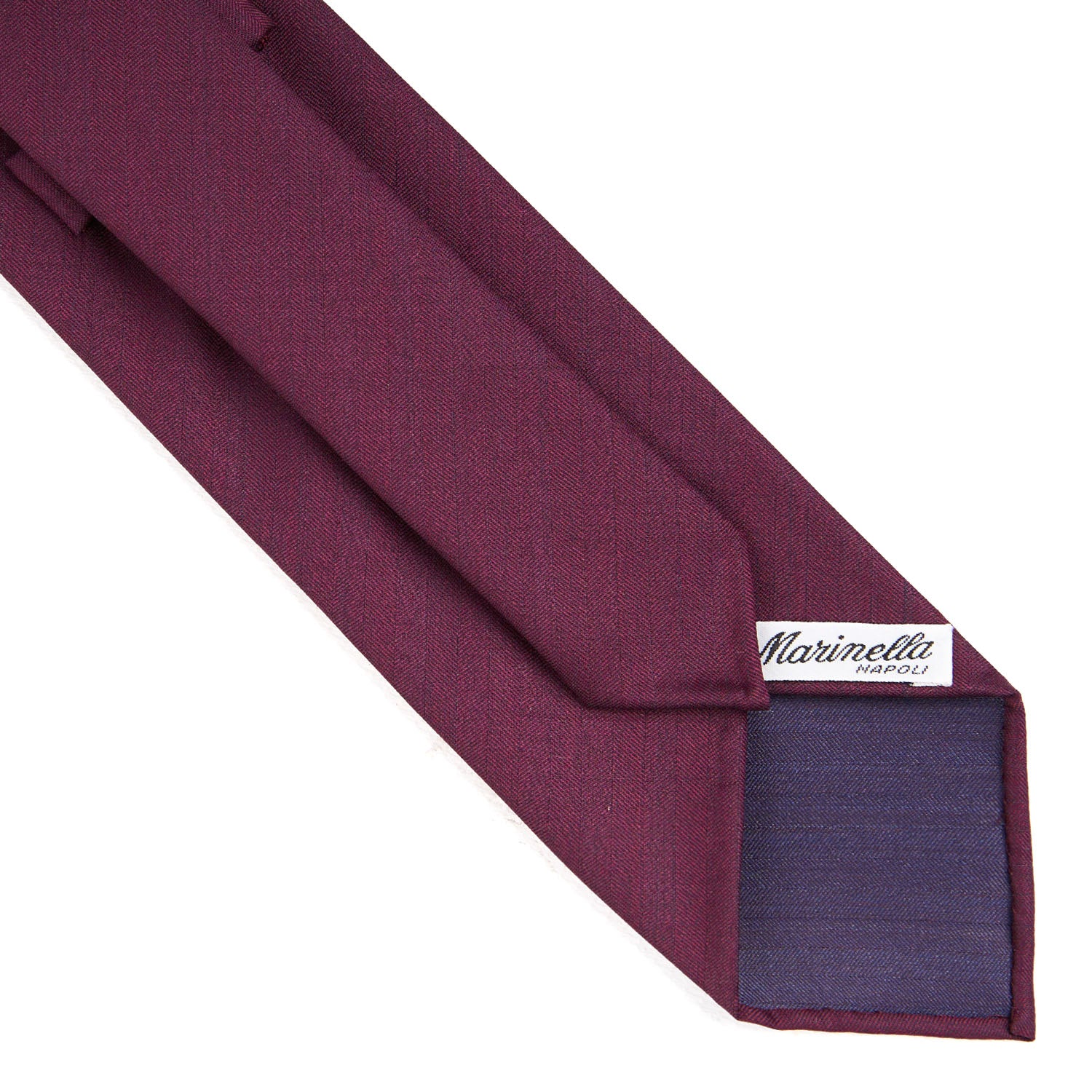 BURGUNDY VIOLET CLASSIC UNLINED WOOL TIE - Image 4