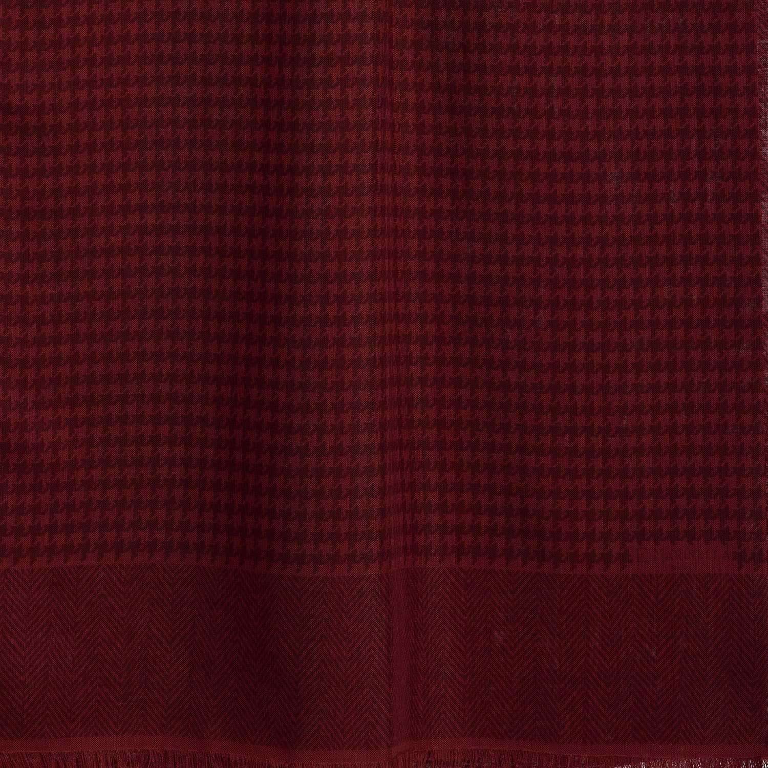 BURGUNDY WOOL AND SILK SCARF - Image 4
