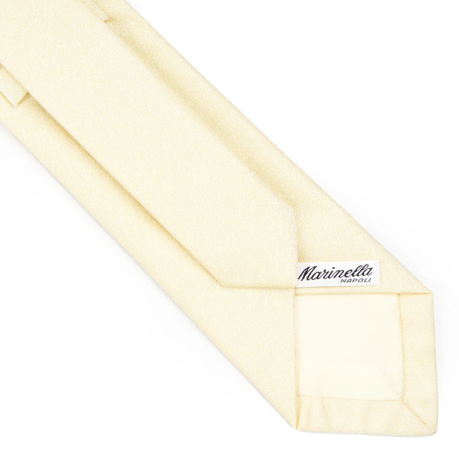 CEREMONIAL LIGHT YELLOW SILK SATIN TIE - Image 4