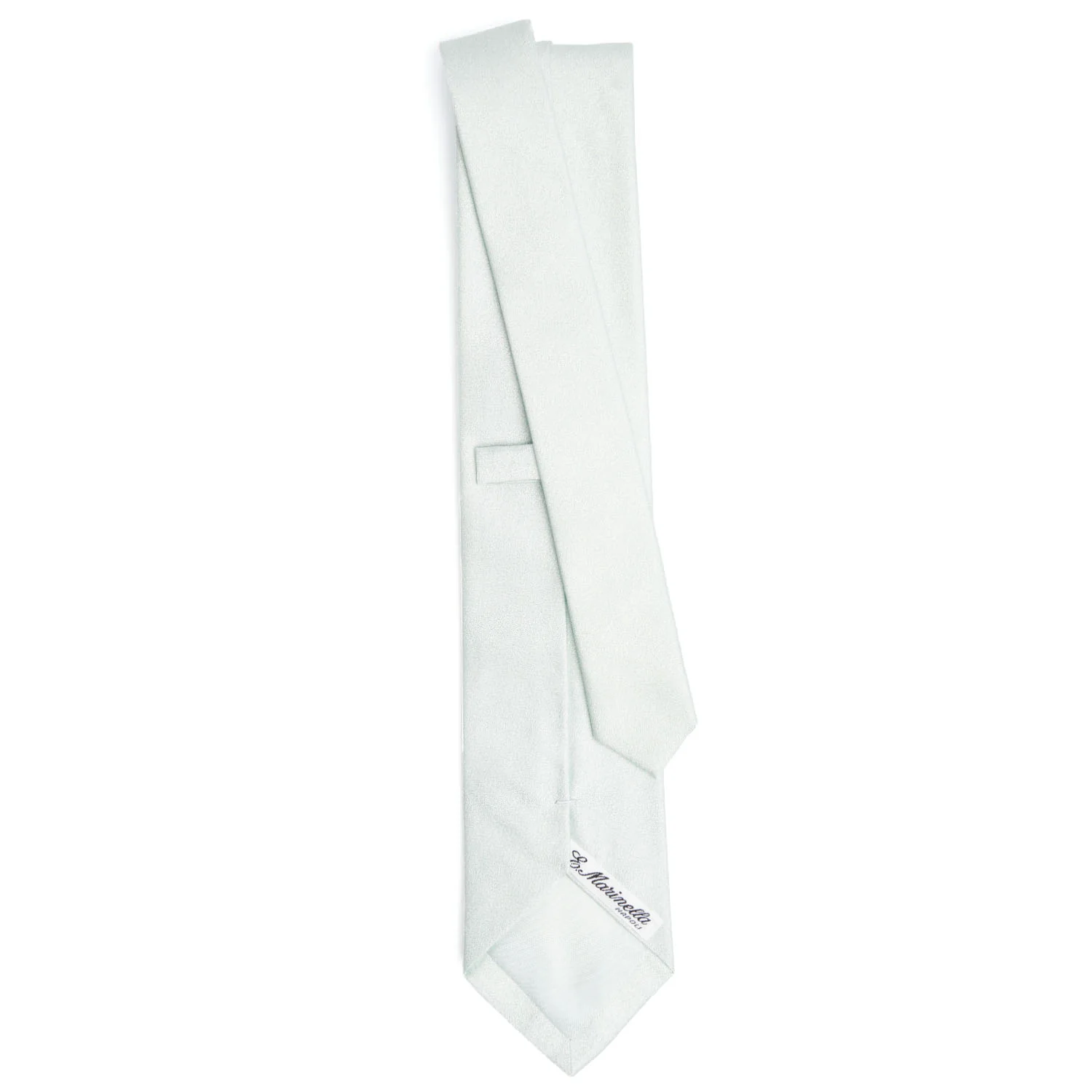 CEREMONIAL LIGHT GREEN SILK SATIN TIE - Image 3