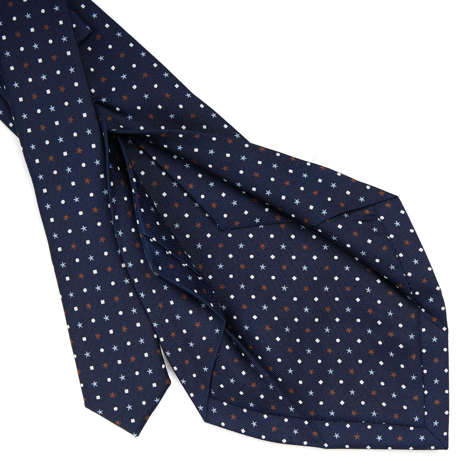 DARK BLUE 5 FOLD SARTORIAL SILK TIE