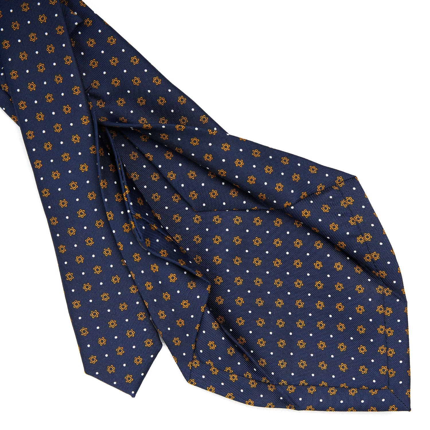 DARK BLUE 5 FOLD SARTORIAL SILK TIE