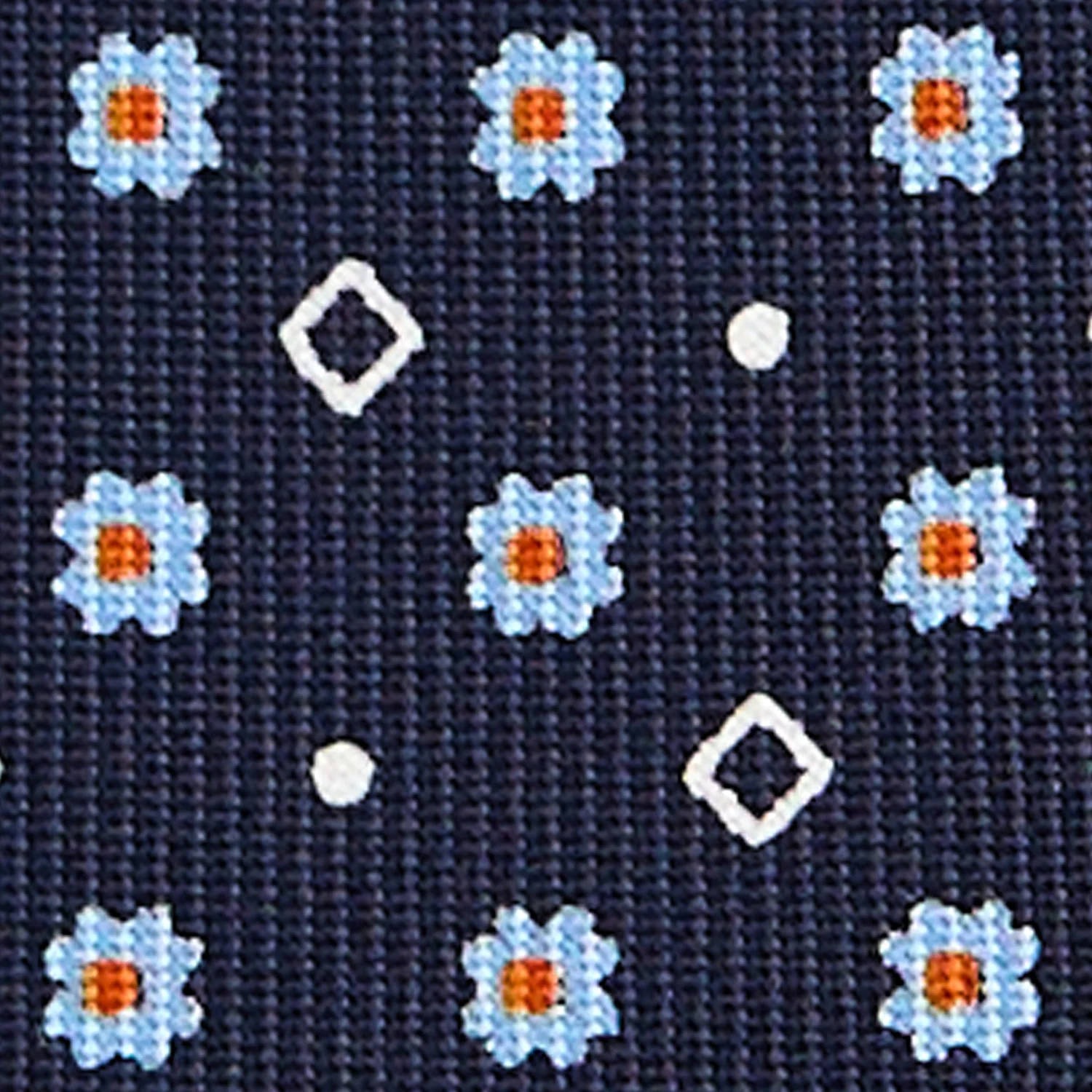 DARK BLUE 5 FOLD SARTORIAL SILK TIE - Image 4