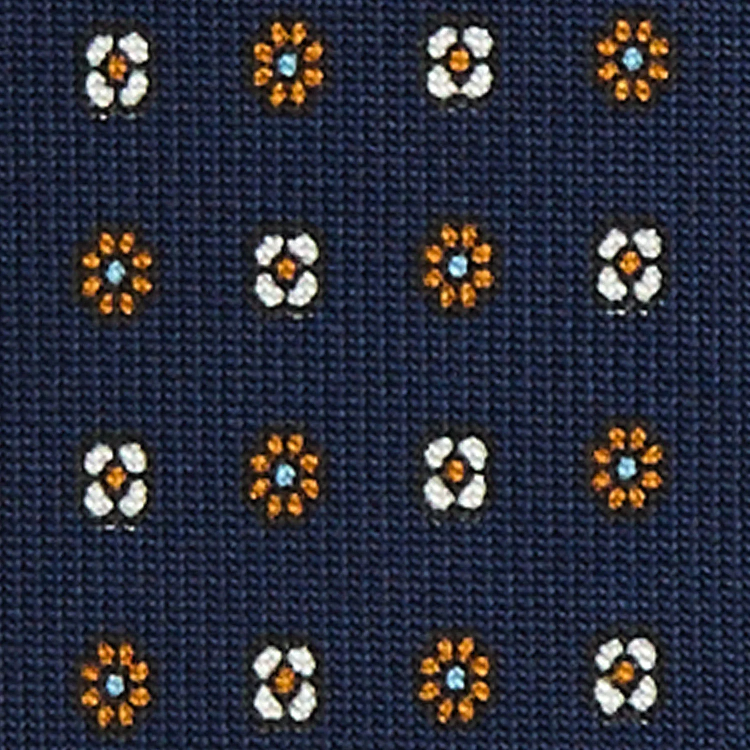 DARK BLUE 5 FOLD SARTORIAL SILK TIE - Image 4