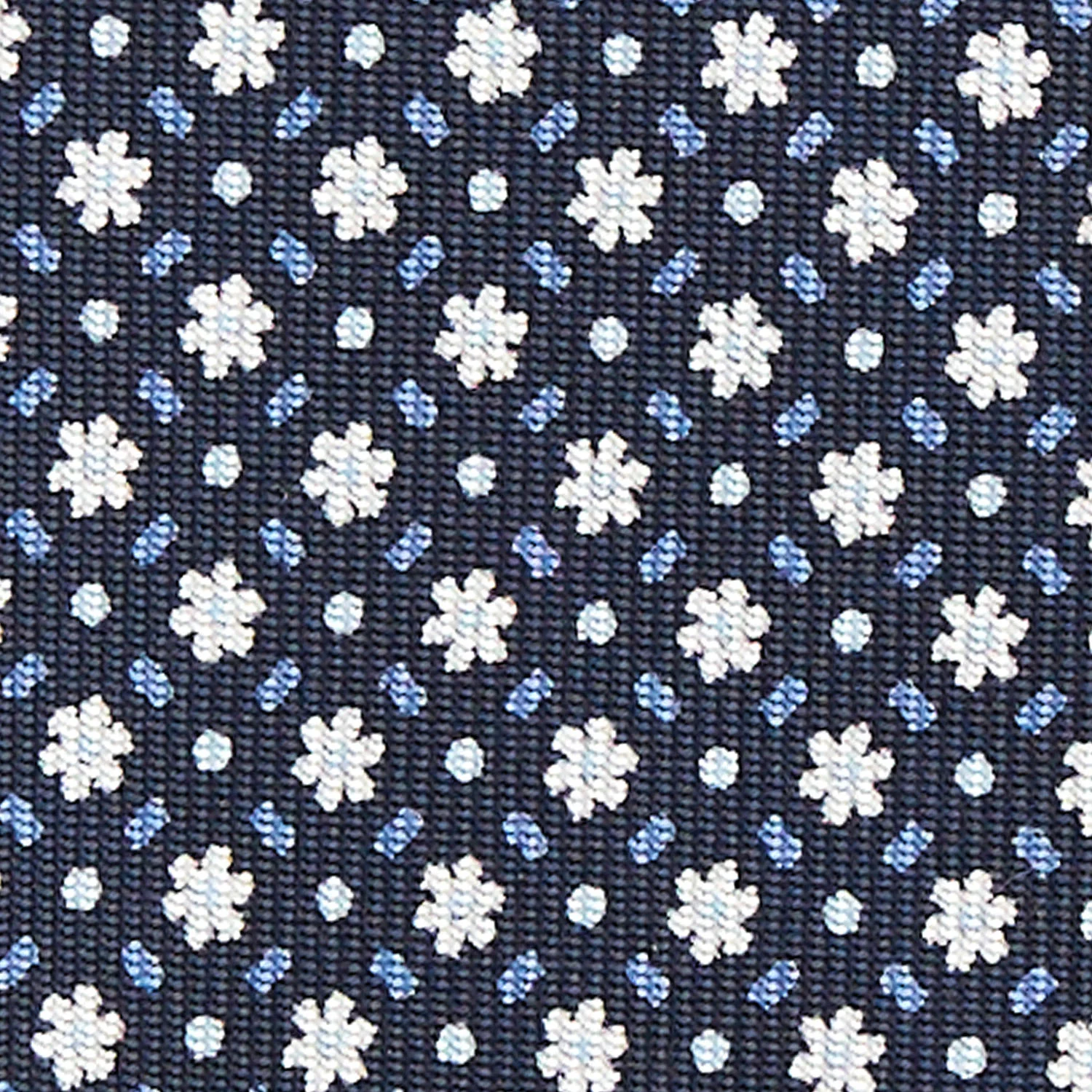 DARK BLUE 5 FOLD SARTORIAL SILK TIE - Image 4