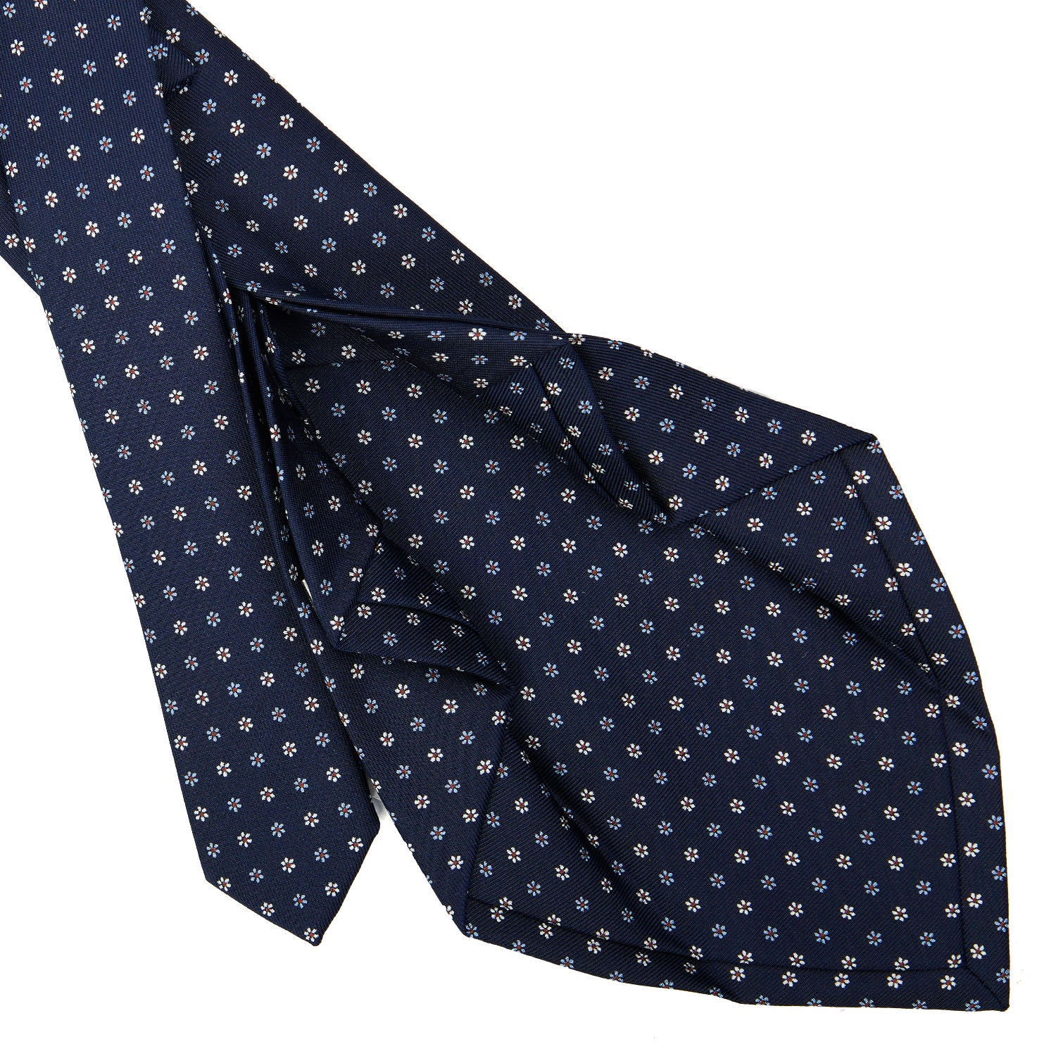 DARK BLUE 7 FOLD SARTORIAL SILK TIE