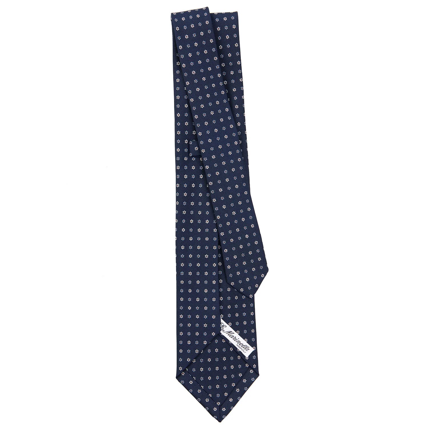 DARK BLUE 7 FOLD SARTORIAL SILK TIE - Image 3