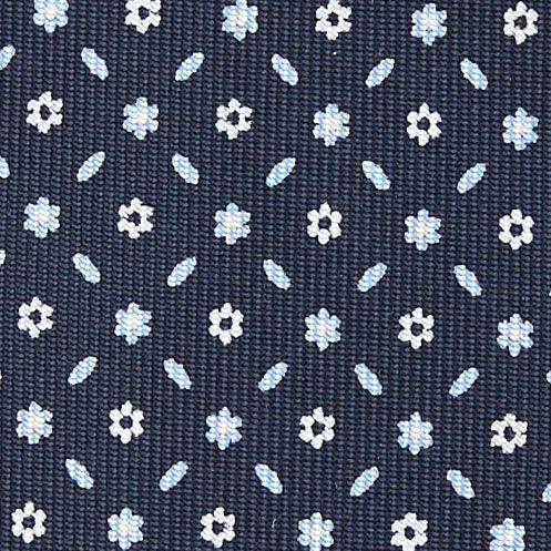 DARK BLUE 7 FOLD SARTORIAL SILK TIE - Image 3