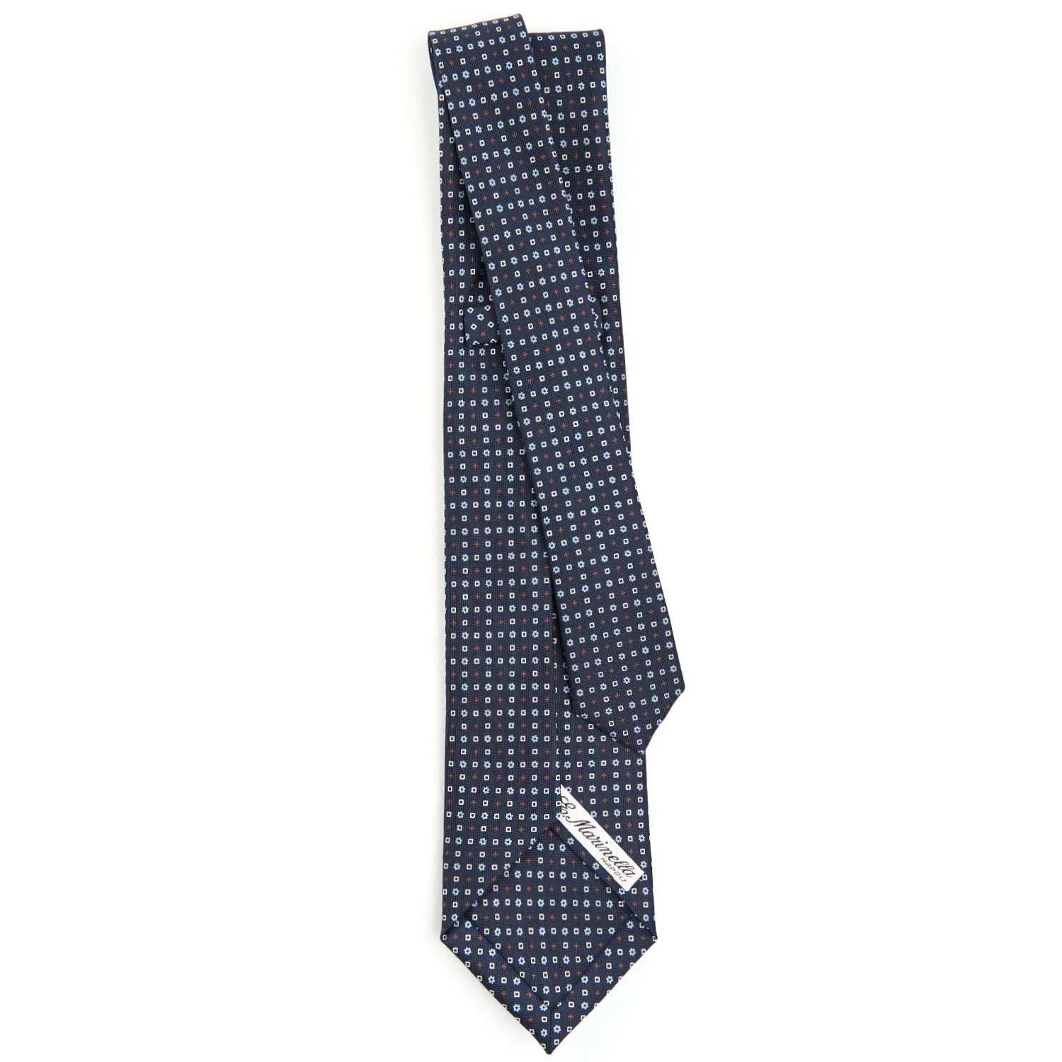 DARK BLUE 7 FOLD SARTORIAL SILK TIE - Image 3