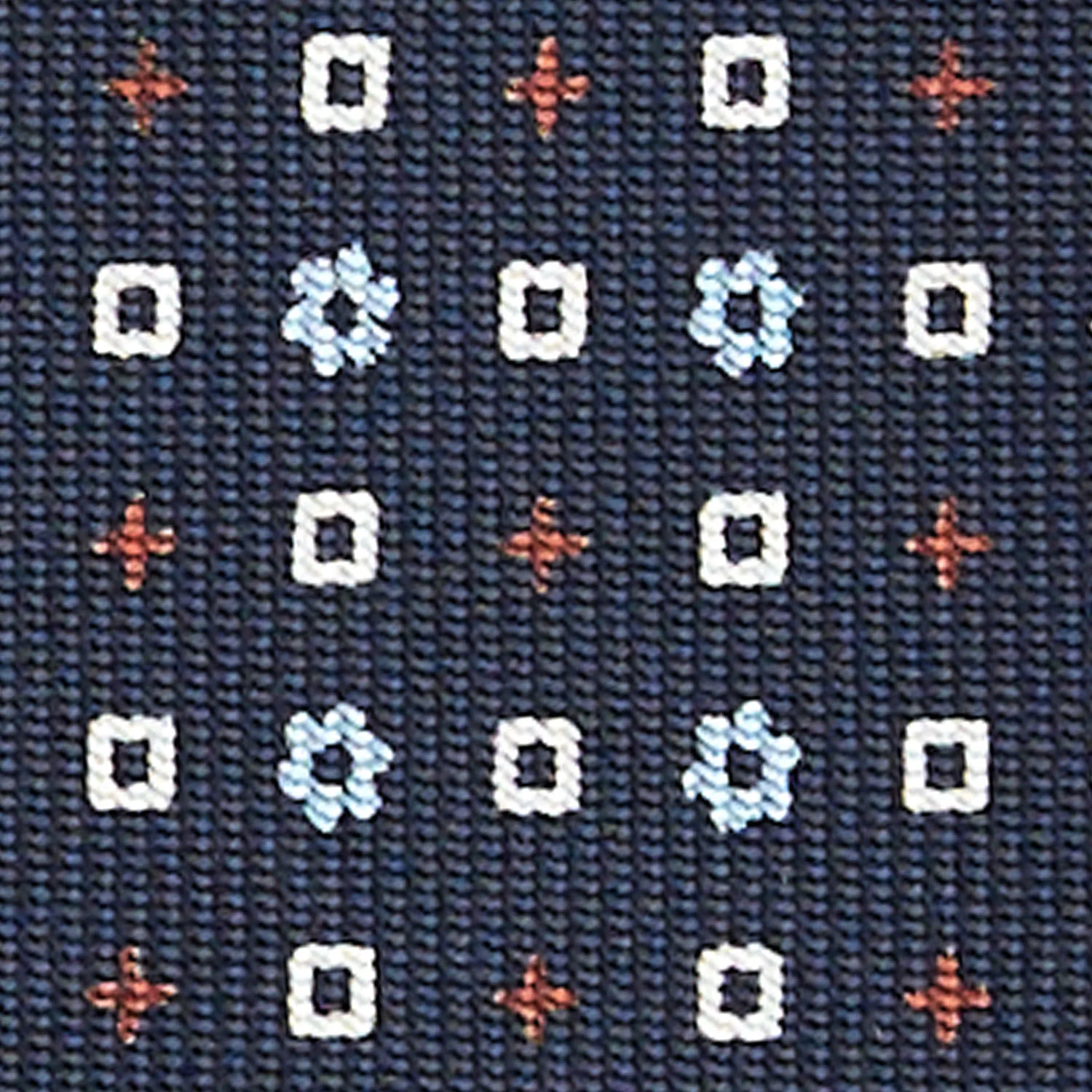 DARK BLUE 7 FOLD SARTORIAL SILK TIE - Image 4