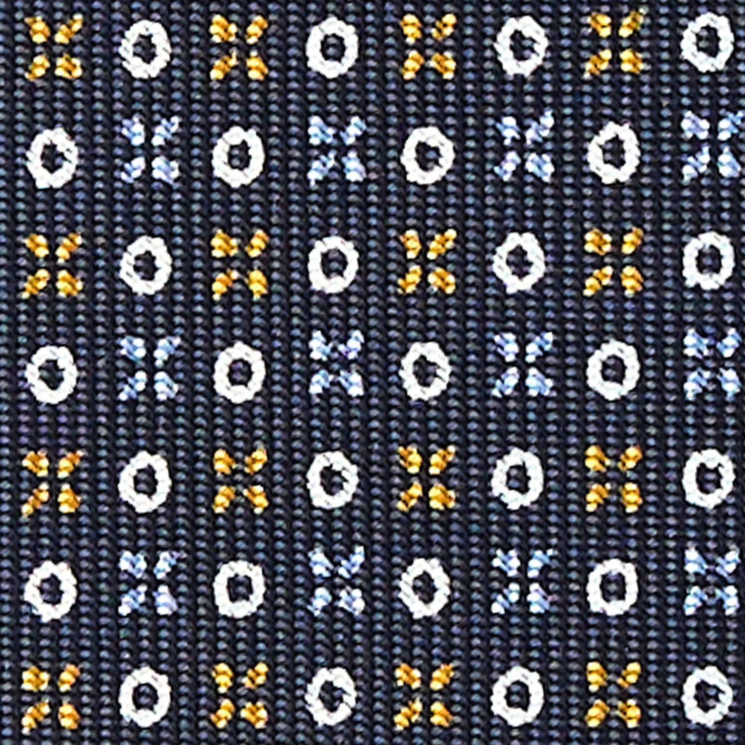 DARK BLUE 7 FOLD SARTORIAL SILK TIE - Image 4