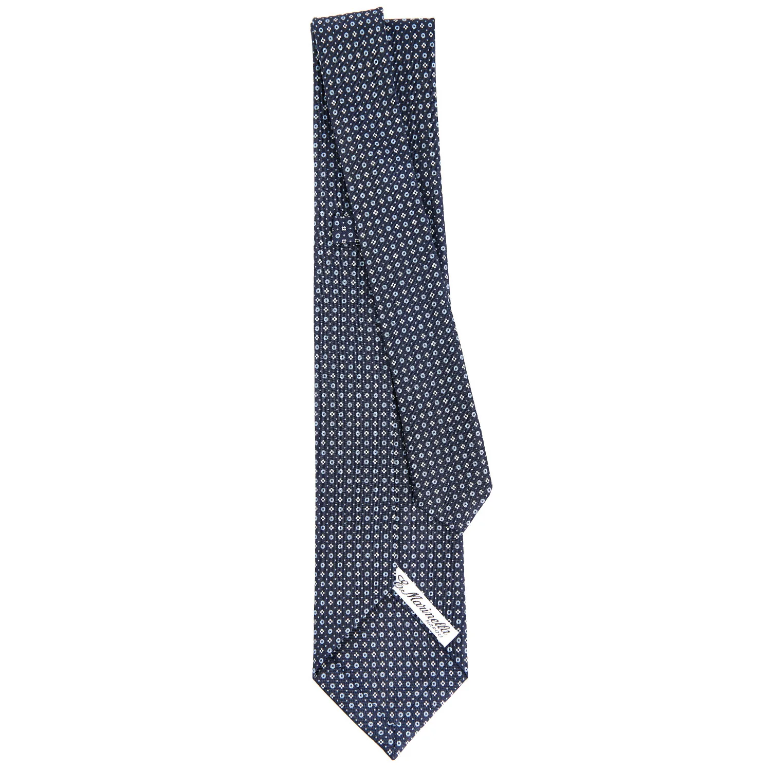DARK BLUE 7 FOLD SARTORIAL SILK TIE - Image 3