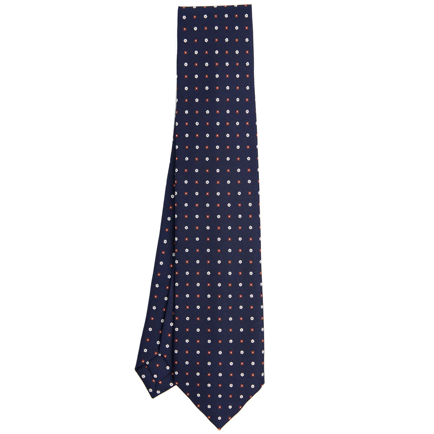 DARK BLUE 7 FOLD SARTORIAL SILK TIE - Image 2
