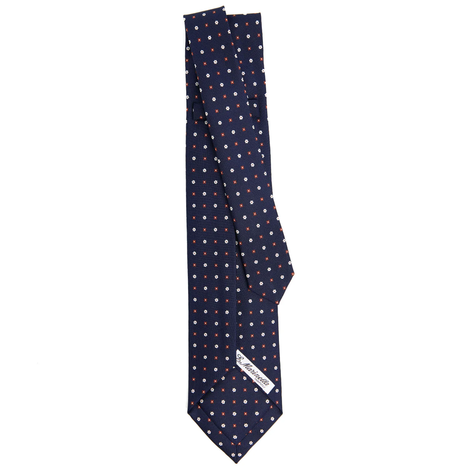 DARK BLUE 7 FOLD SARTORIAL SILK TIE - Image 3