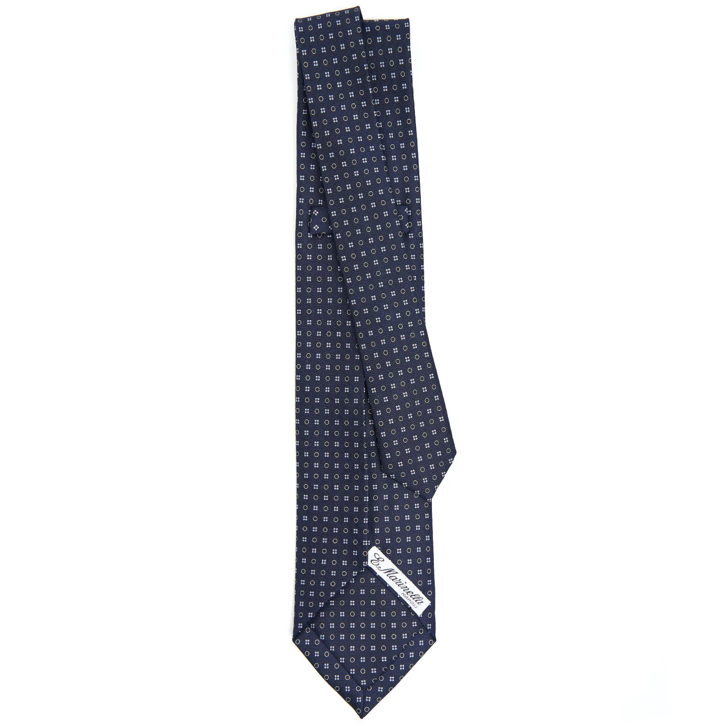 DARK BLUE 7 FOLD SARTORIAL SILK TIE - Image 3