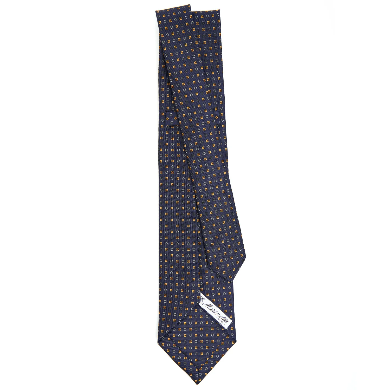 DARK BLUE 7 FOLD SARTORIAL SILK TIE - Image 3
