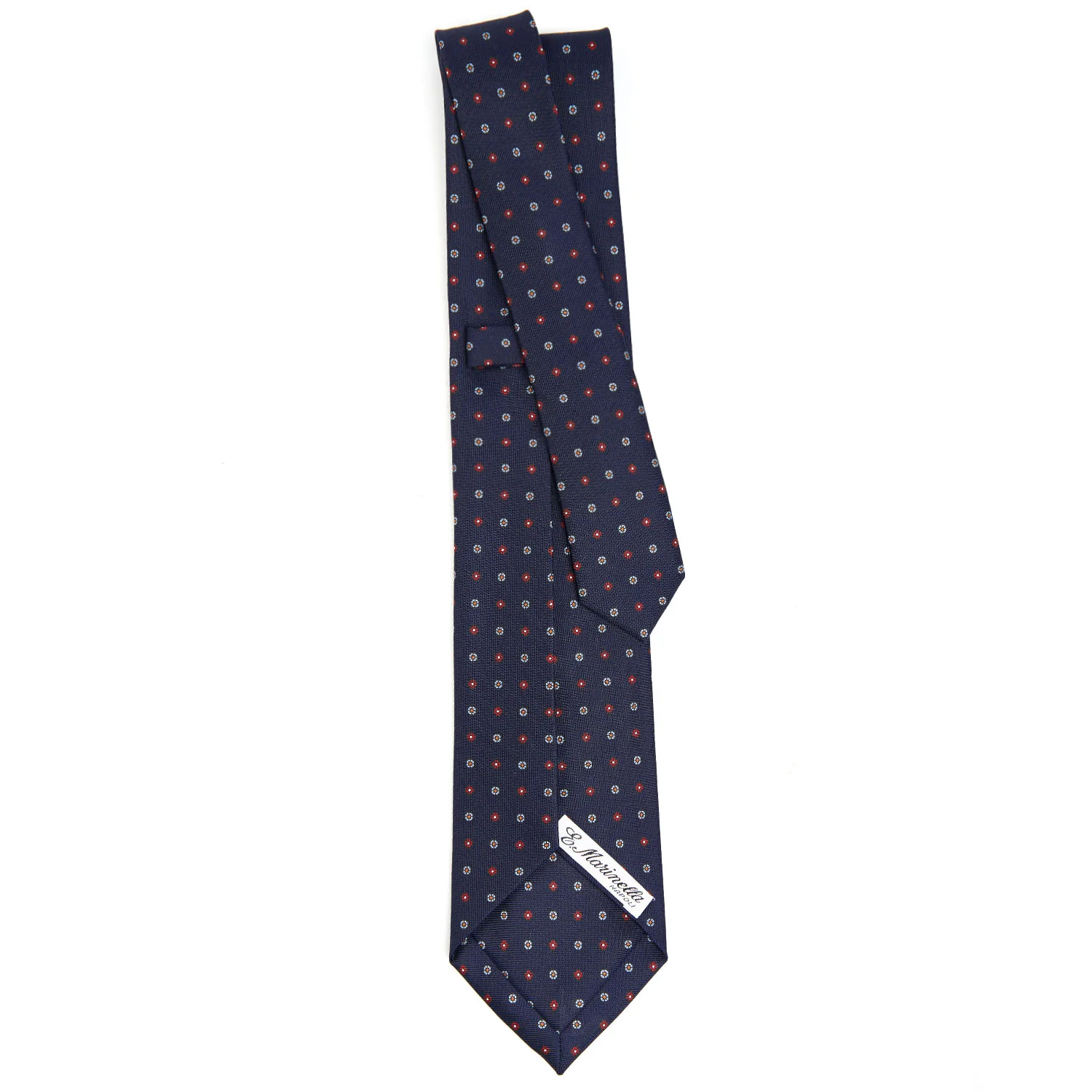 DARK BLUE 7 FOLD SARTORIAL SILK TIE - Image 3