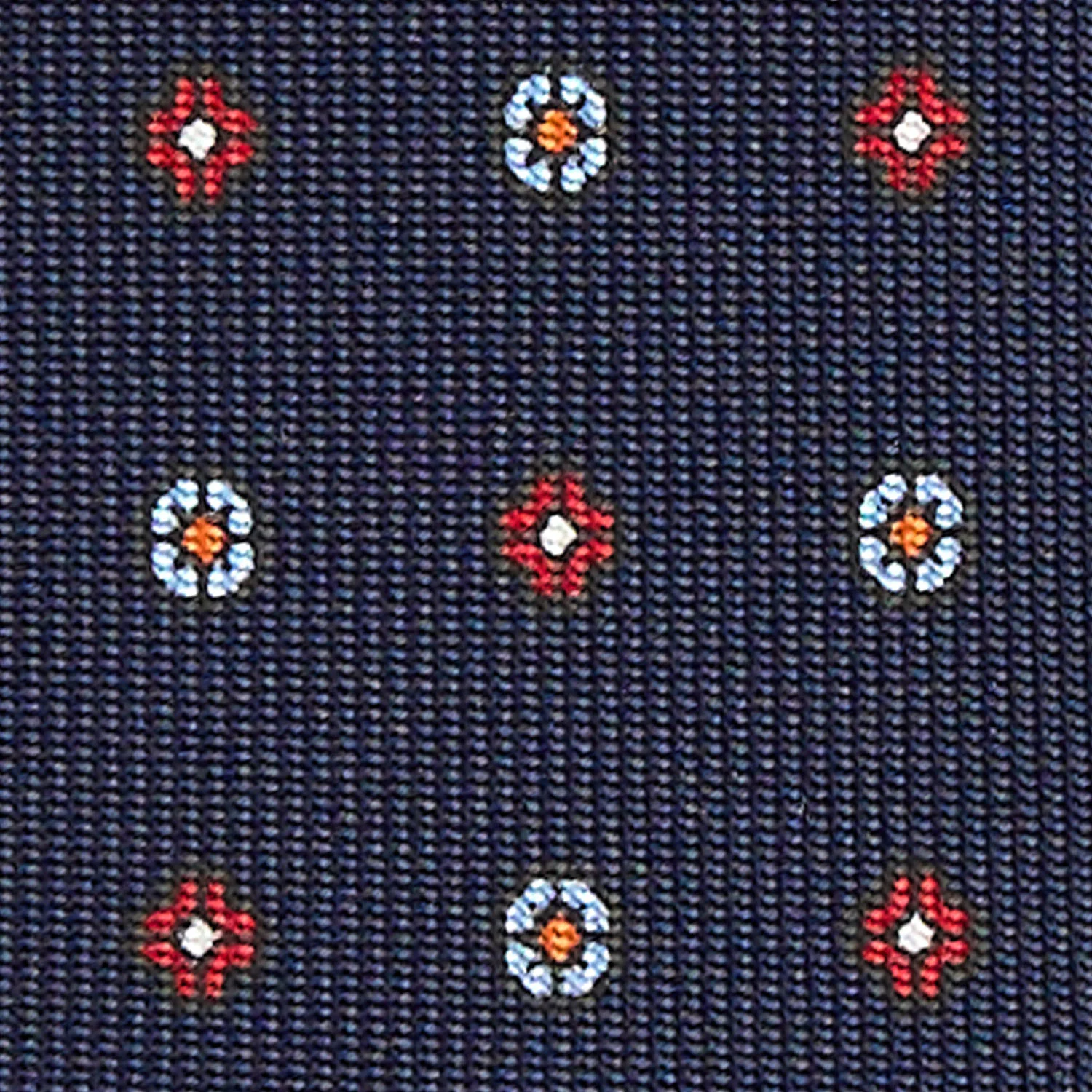 DARK BLUE 7 FOLD SARTORIAL SILK TIE - Image 4