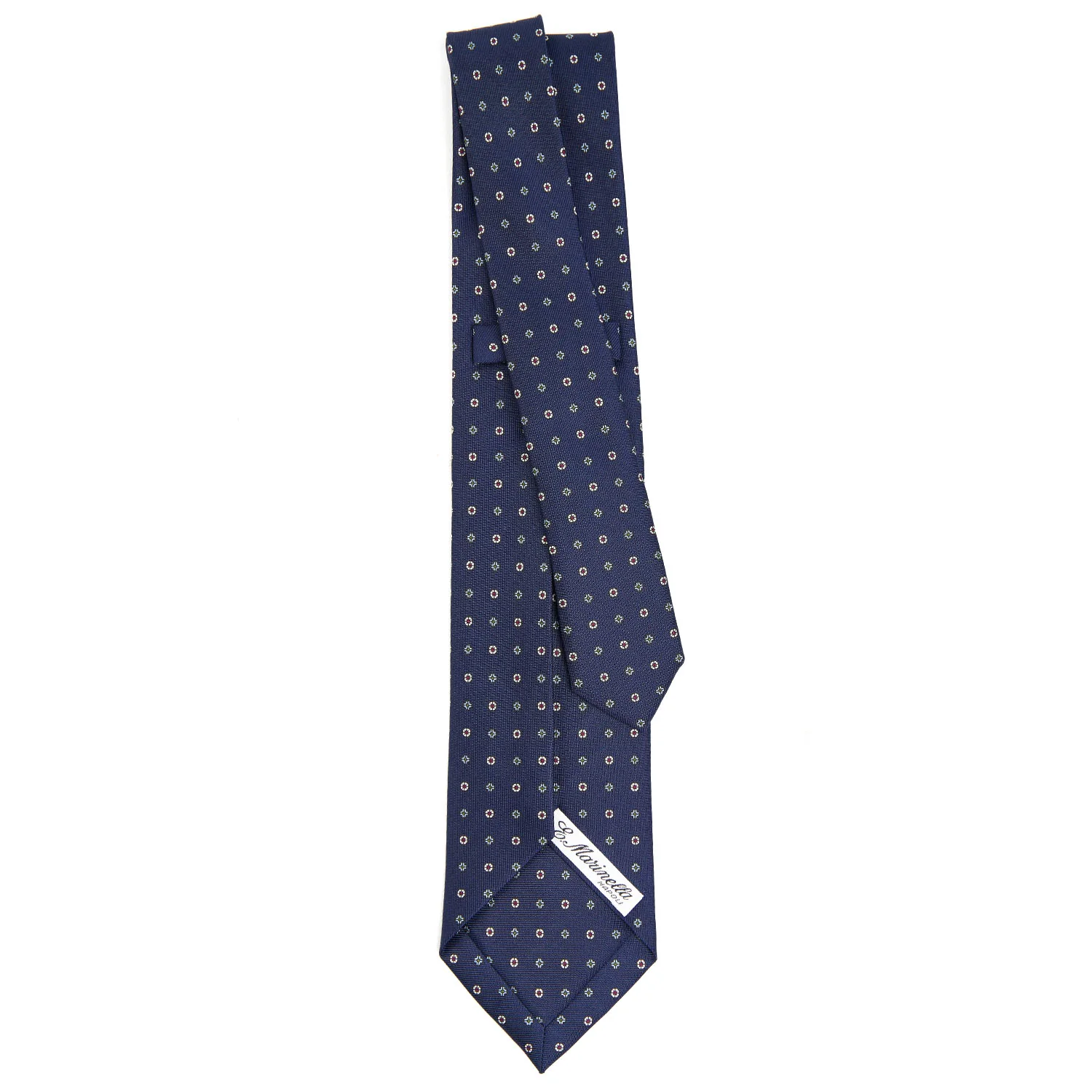 DARK BLUE 7 FOLD SARTORIAL SILK TIE - Image 3