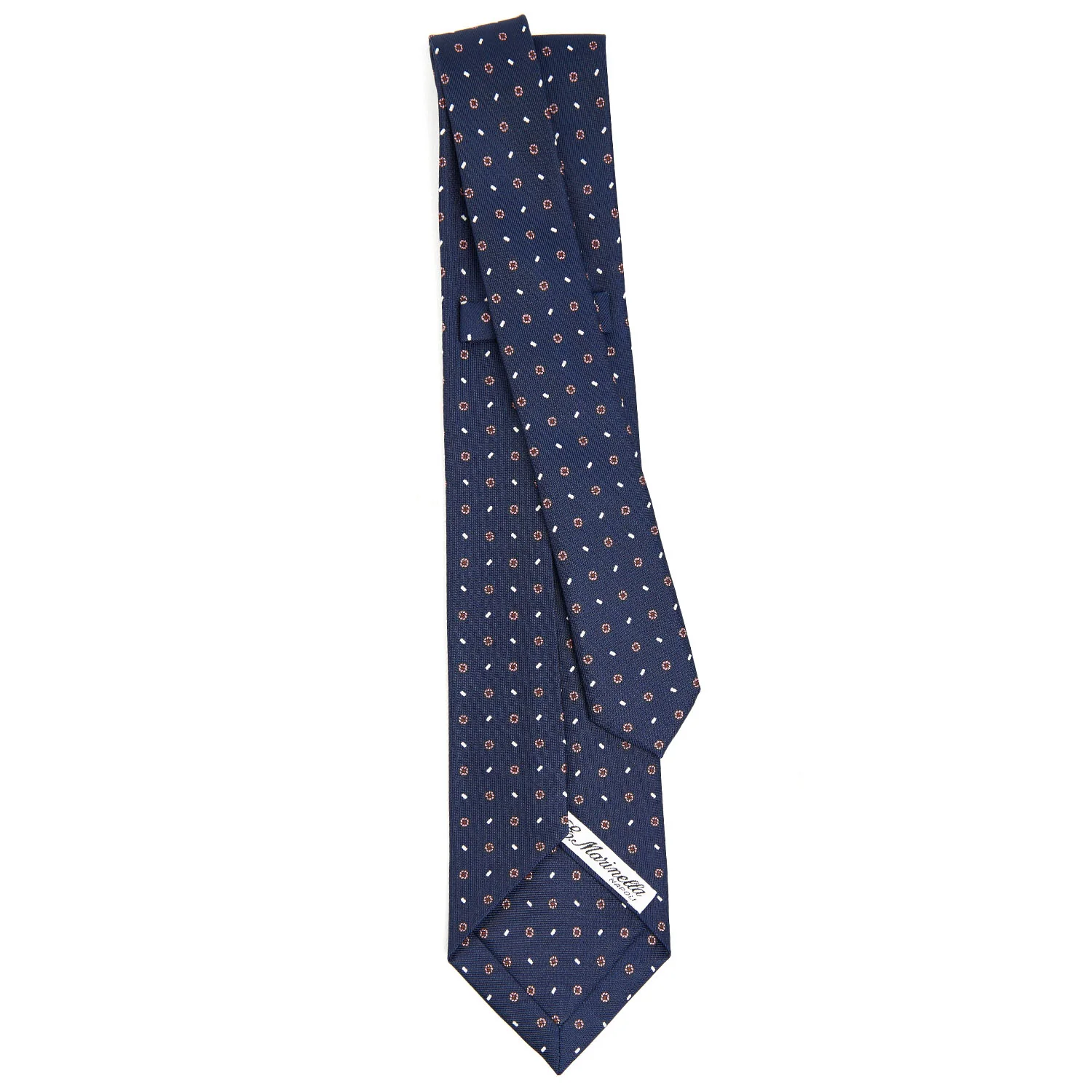 DARK BLUE 7 FOLD SARTORIAL SILK TIE - Image 3