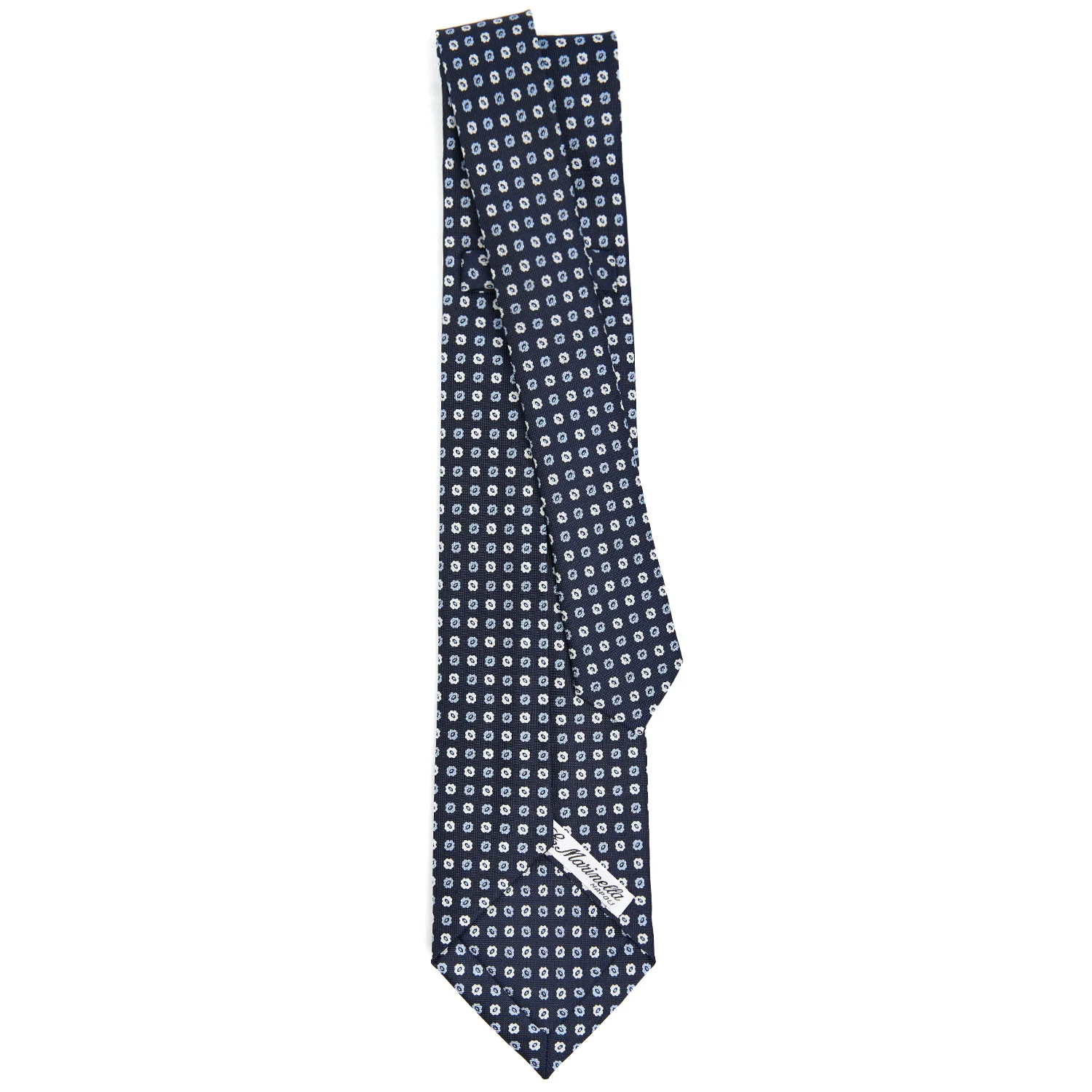 DARK BLUE 7 FOLD SARTORIAL SILK TIE - Image 3