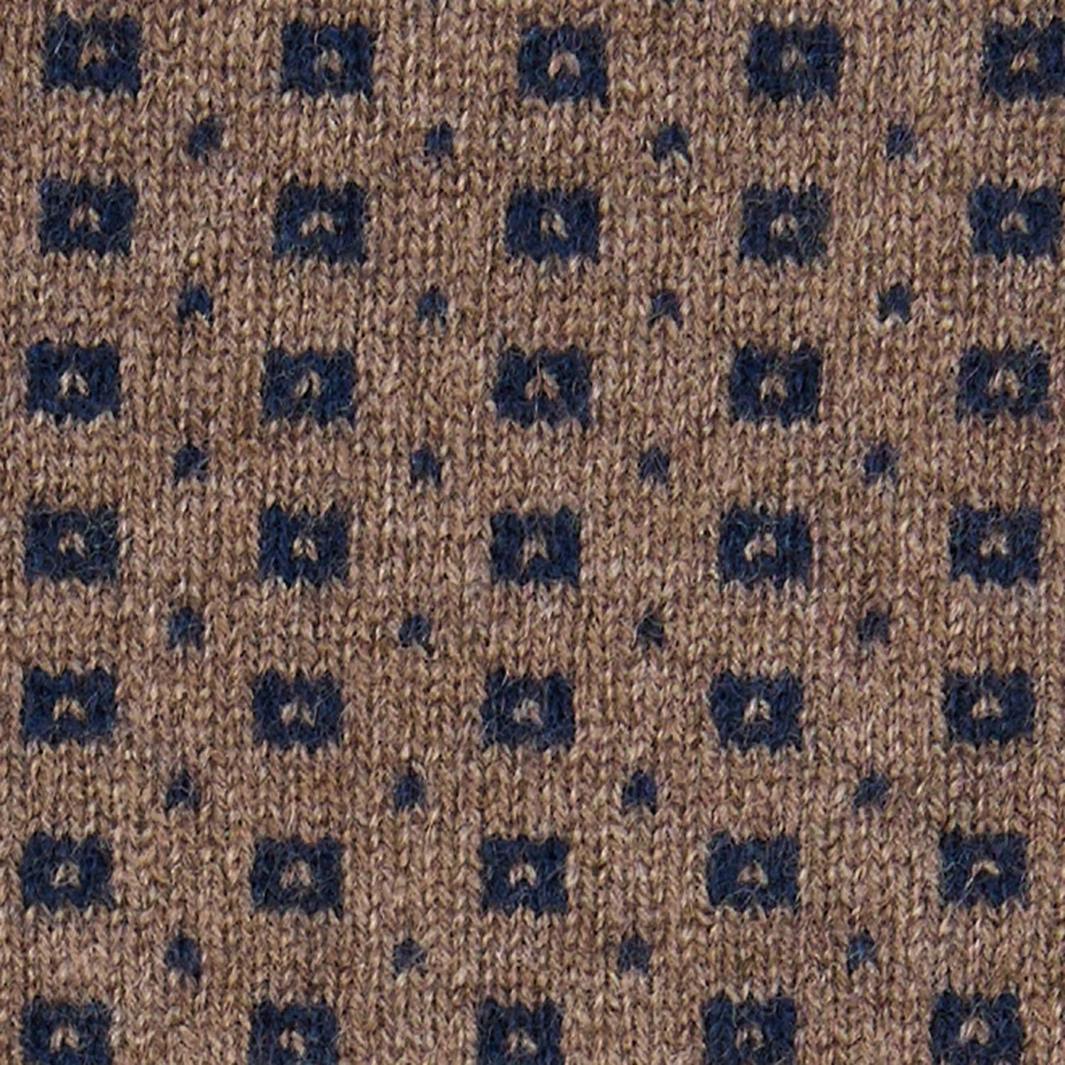 DARK BLUE AND BROWN NECK WARMER WITH MICRO PATTERN - Image 4