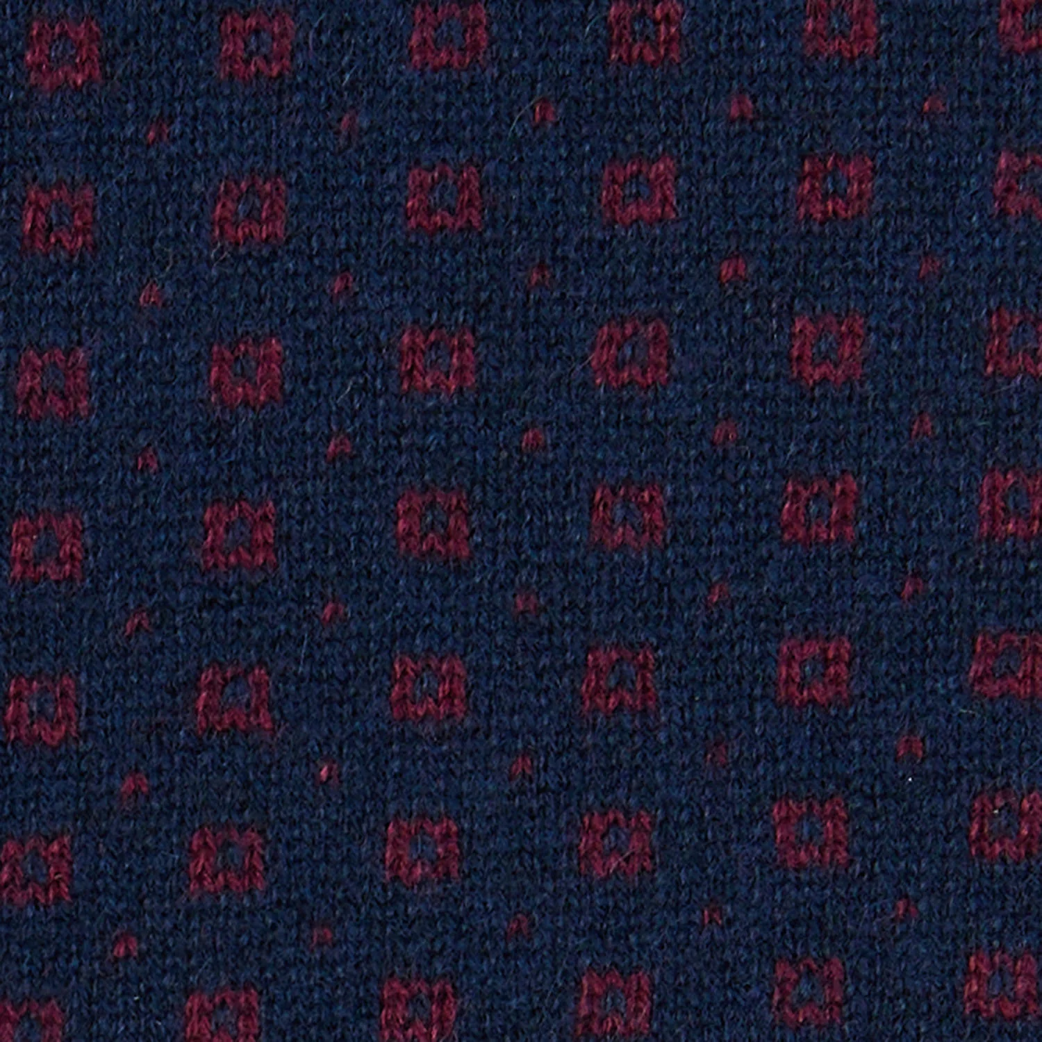 DARK BLUE AND BURGUNDY NECK WARMER WITH MICRO PATTERN - Image 2