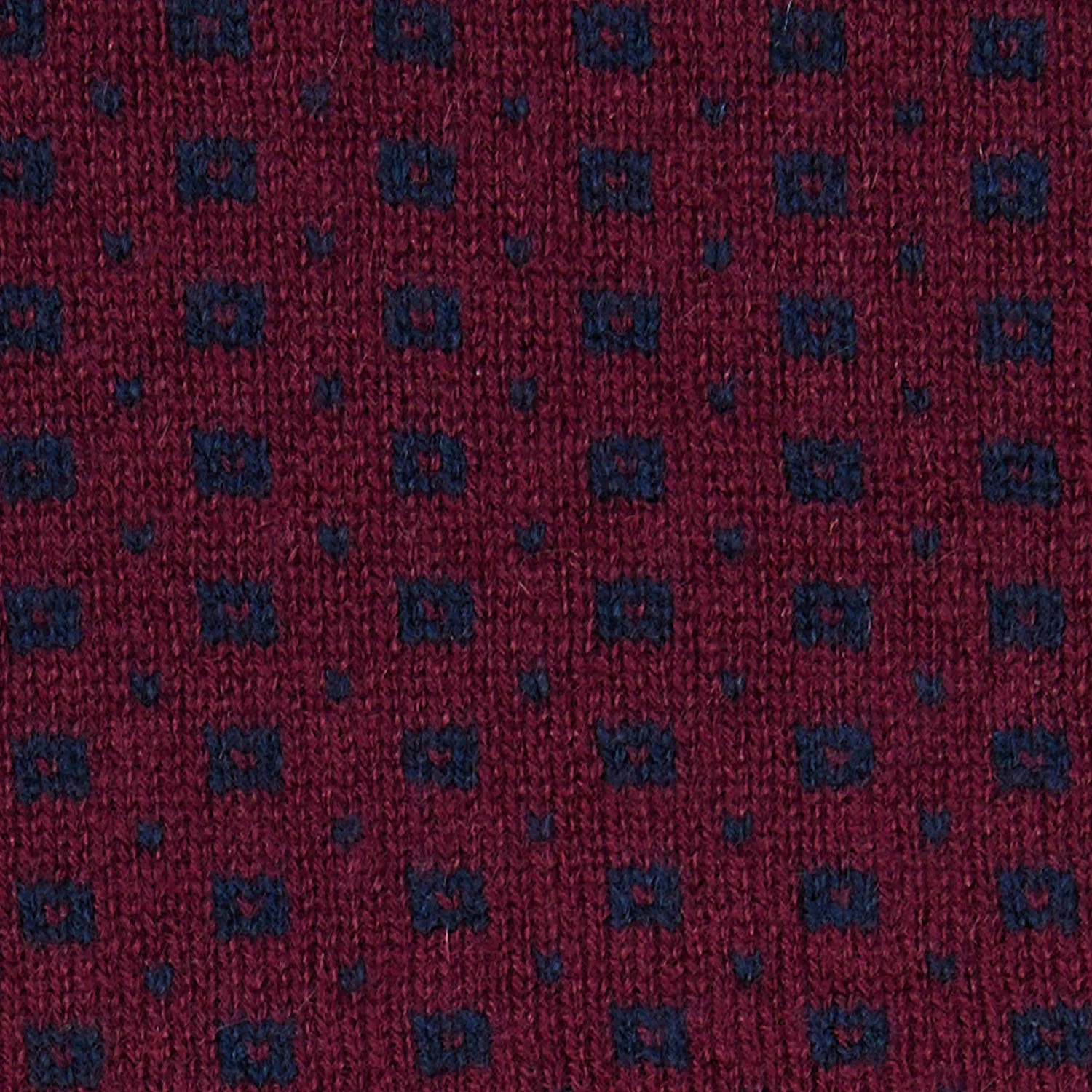 DARK BLUE AND BURGUNDY NECK WARMER WITH MICRO PATTERN - Image 3