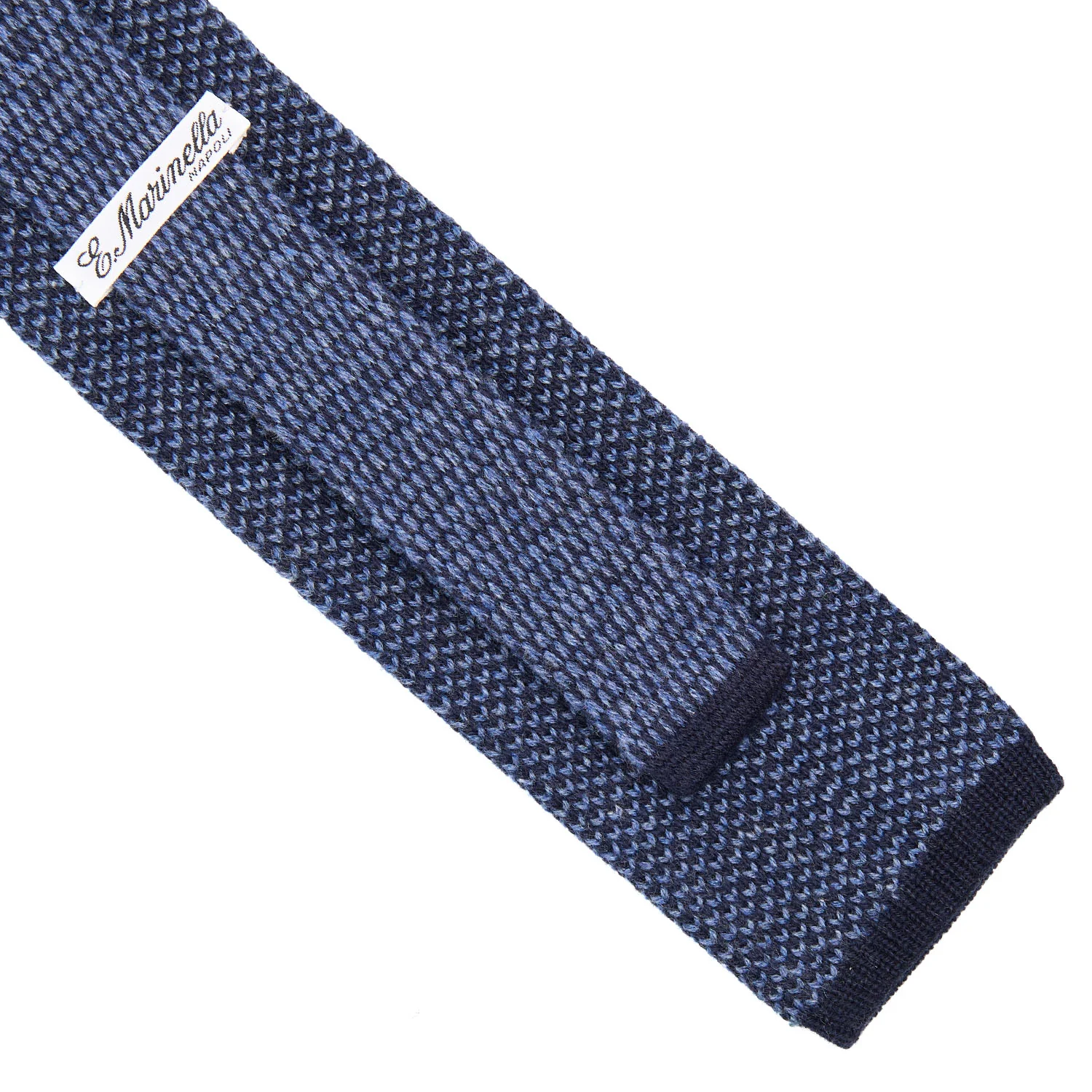 DARK BLUE CASHMERE KNITTED TIE - Image 3