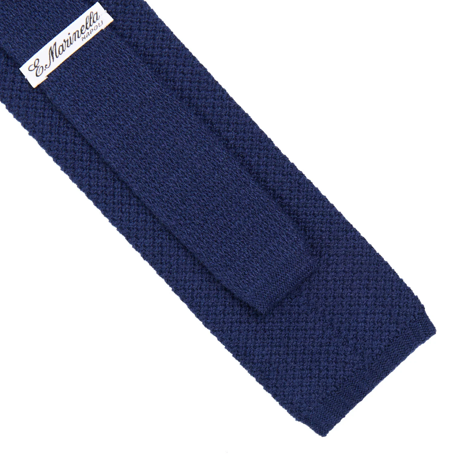 DARK BLUE CASHMERE KNITTED TIE - Image 3
