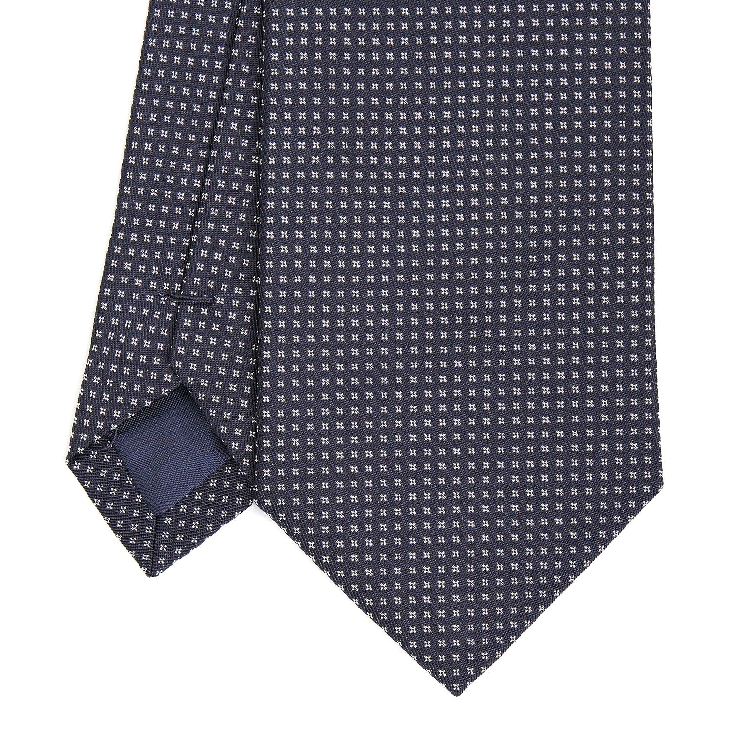 DARK BLUE CEREMONIAL JACQUARD SILK TIE