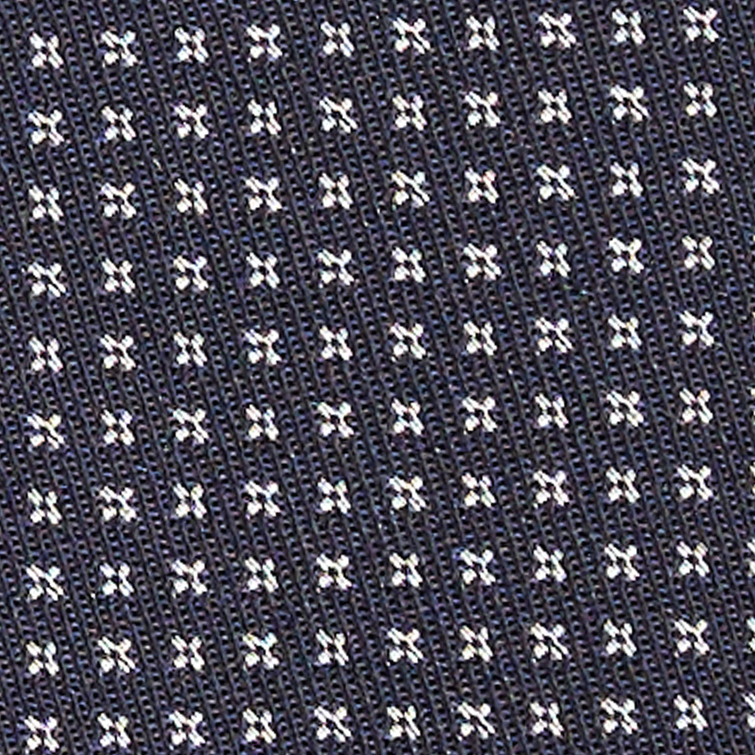 DARK BLUE CEREMONIAL JACQUARD SILK TIE - Image 5